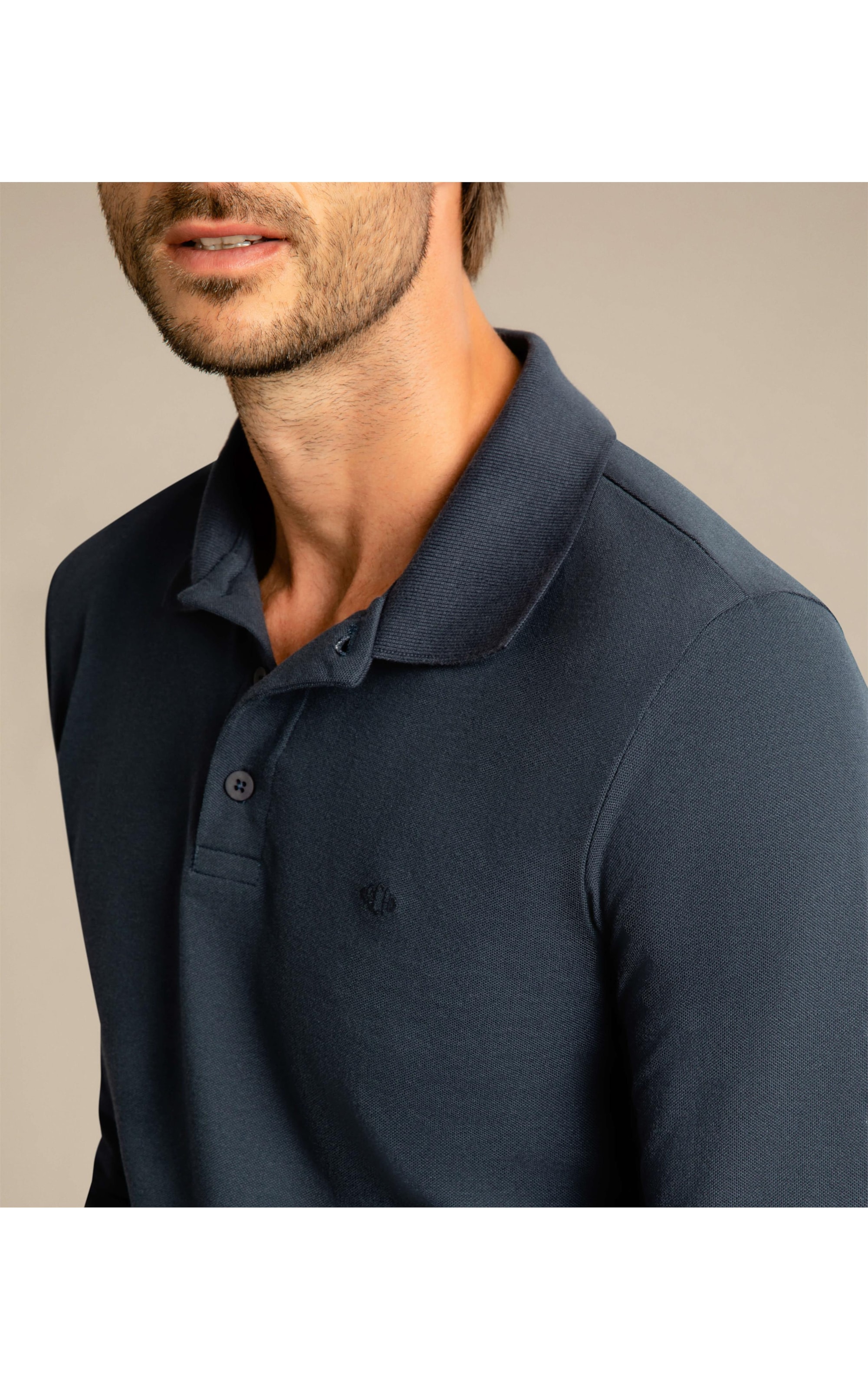 Polo Piquet Lisa Ml Dark Navy