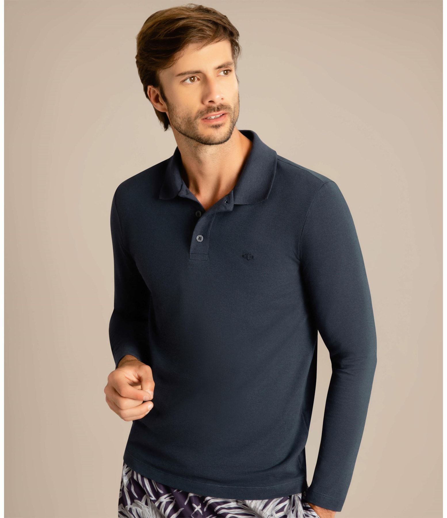 Polo Piquet Lisa Ml Dark Navy
