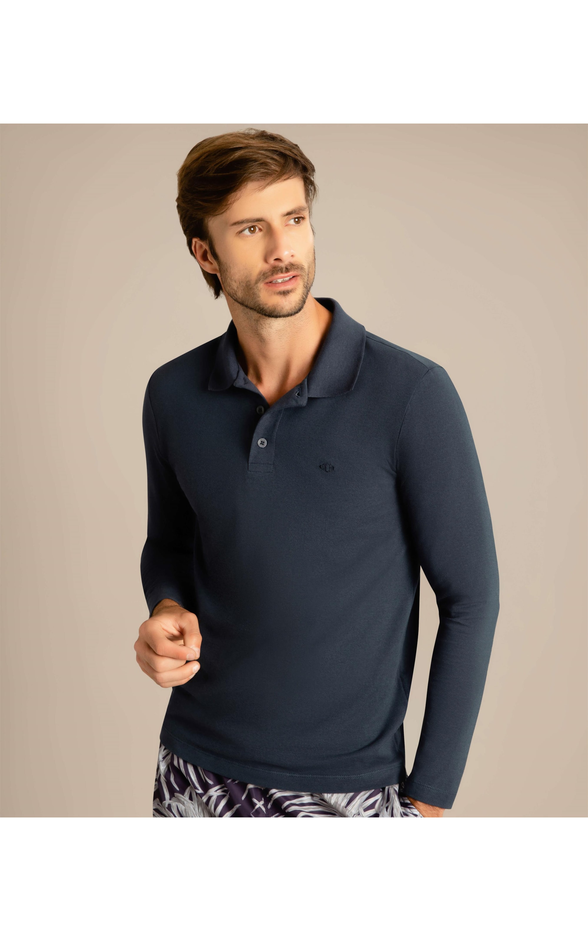 Polo Piquet Lisa Ml Dark Navy