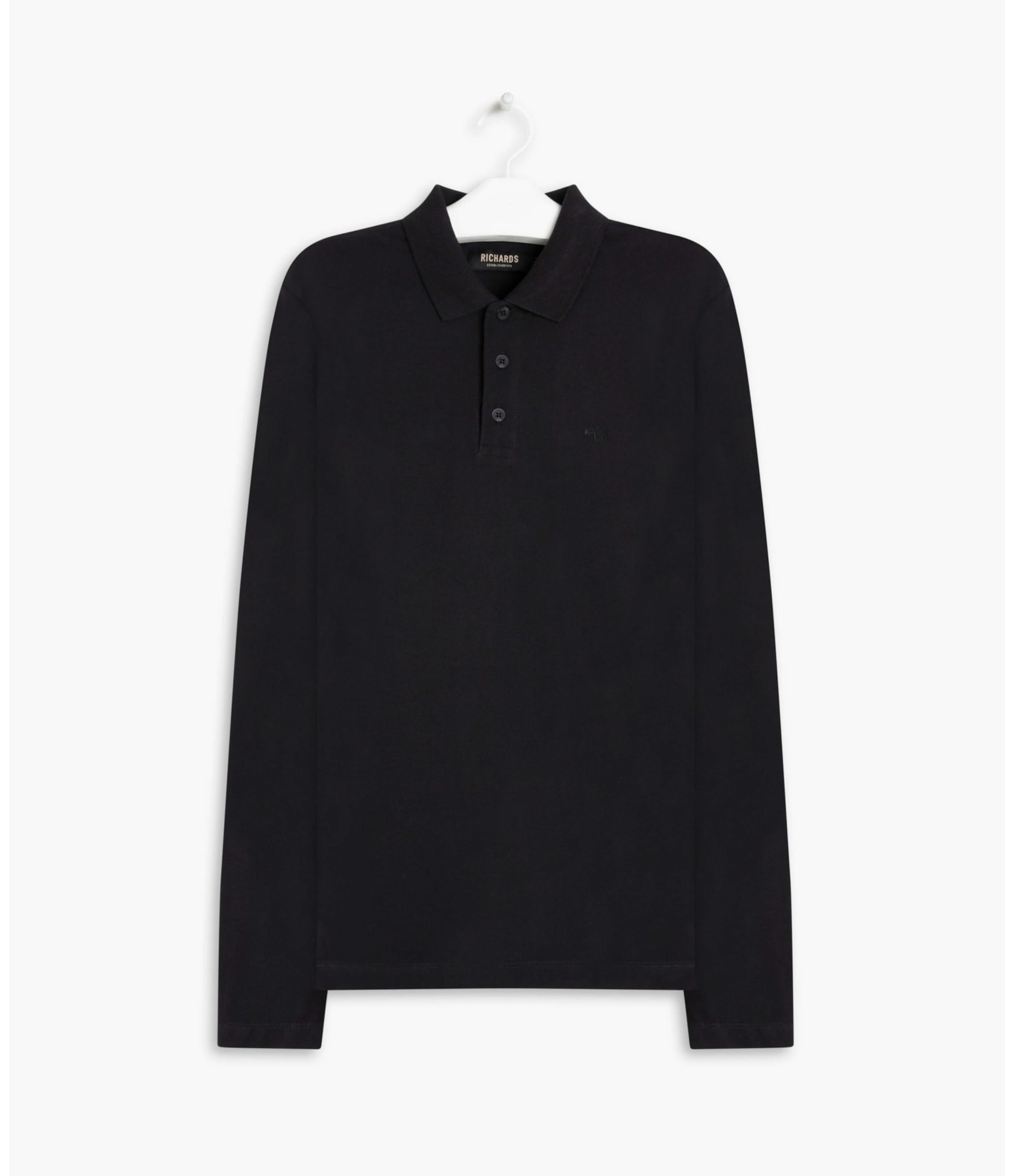 Polo Piquet Lisa Ml Preto