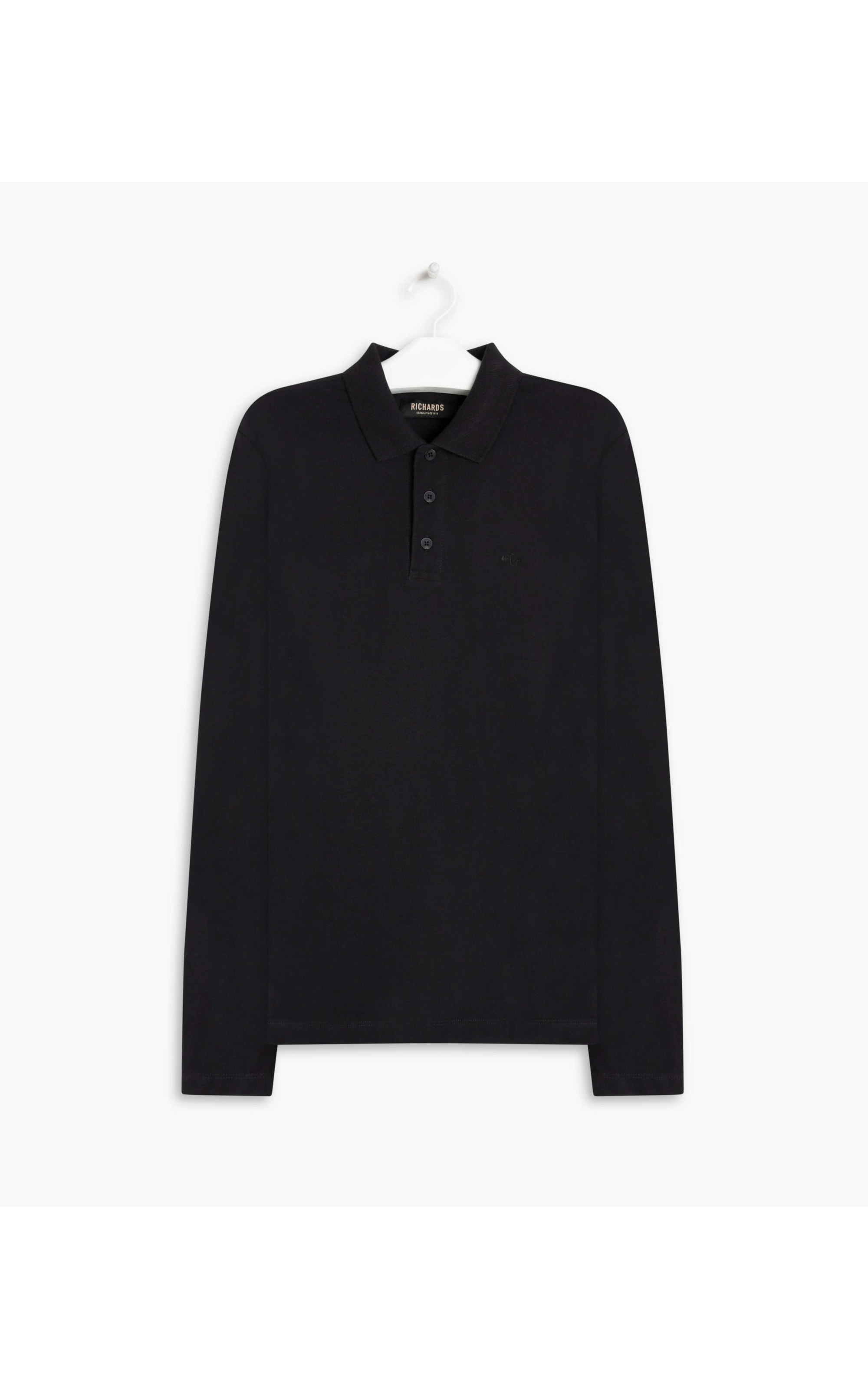 Polo Piquet Lisa Ml Preto