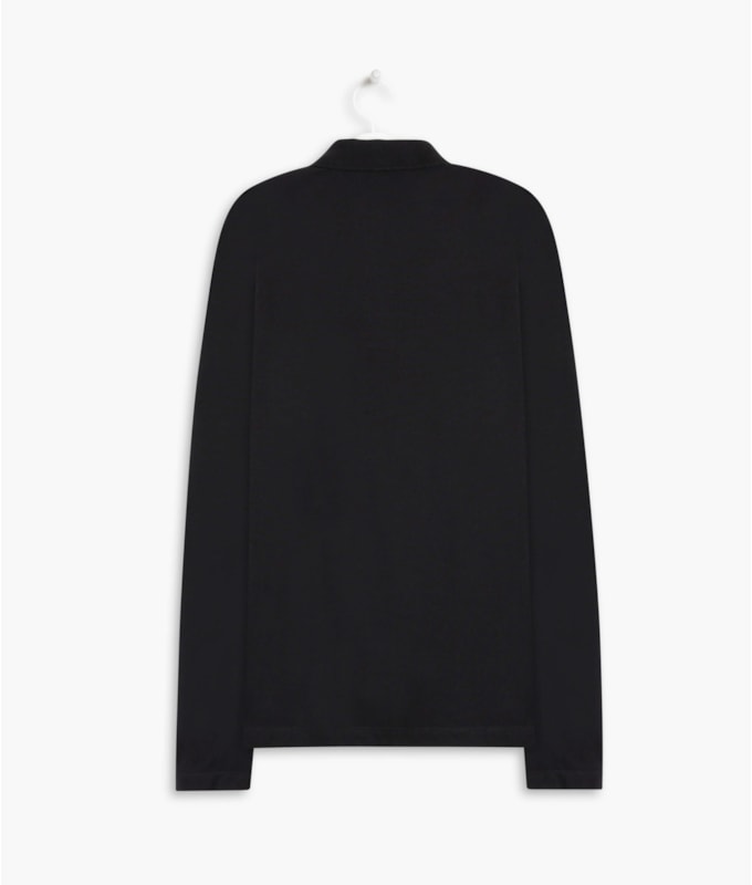 Polo Piquet Lisa Ml Preto