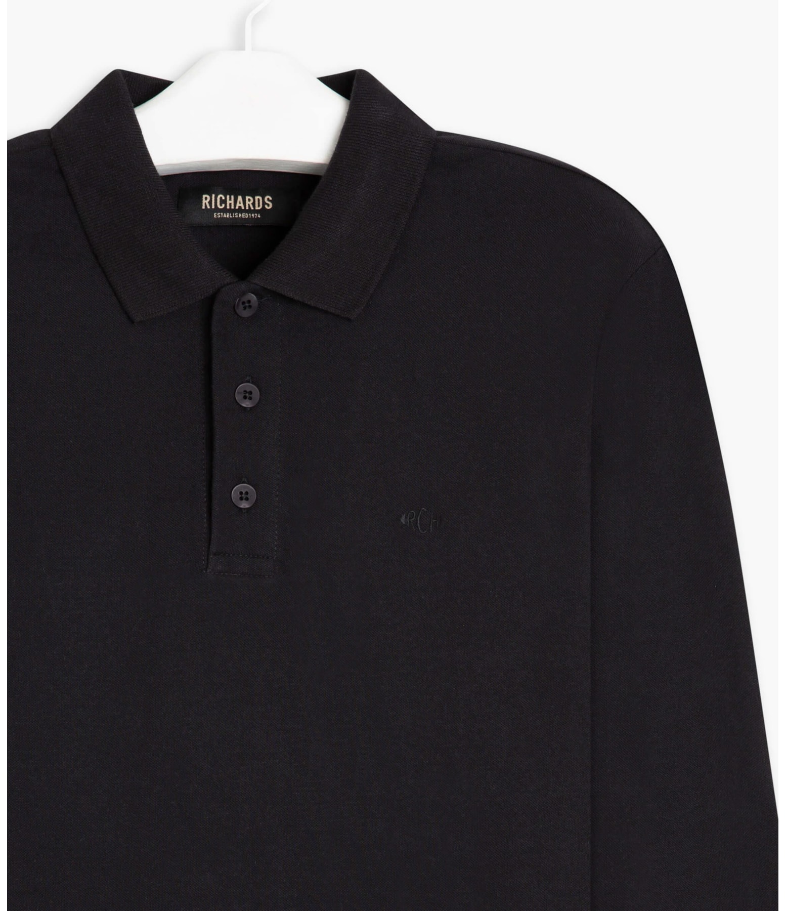 Polo Piquet Lisa Ml Preto