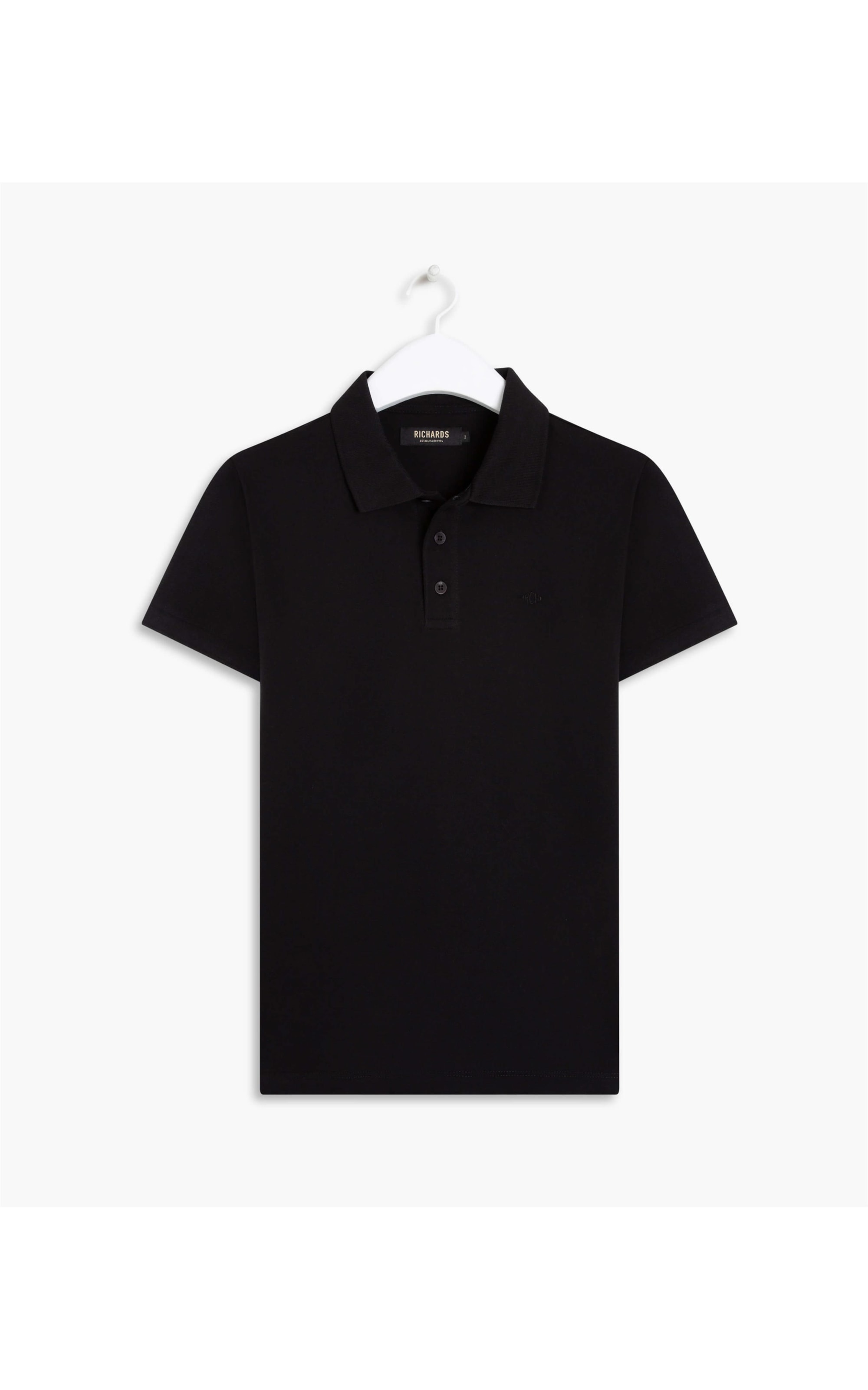 Polo Piquet Lisa Preto