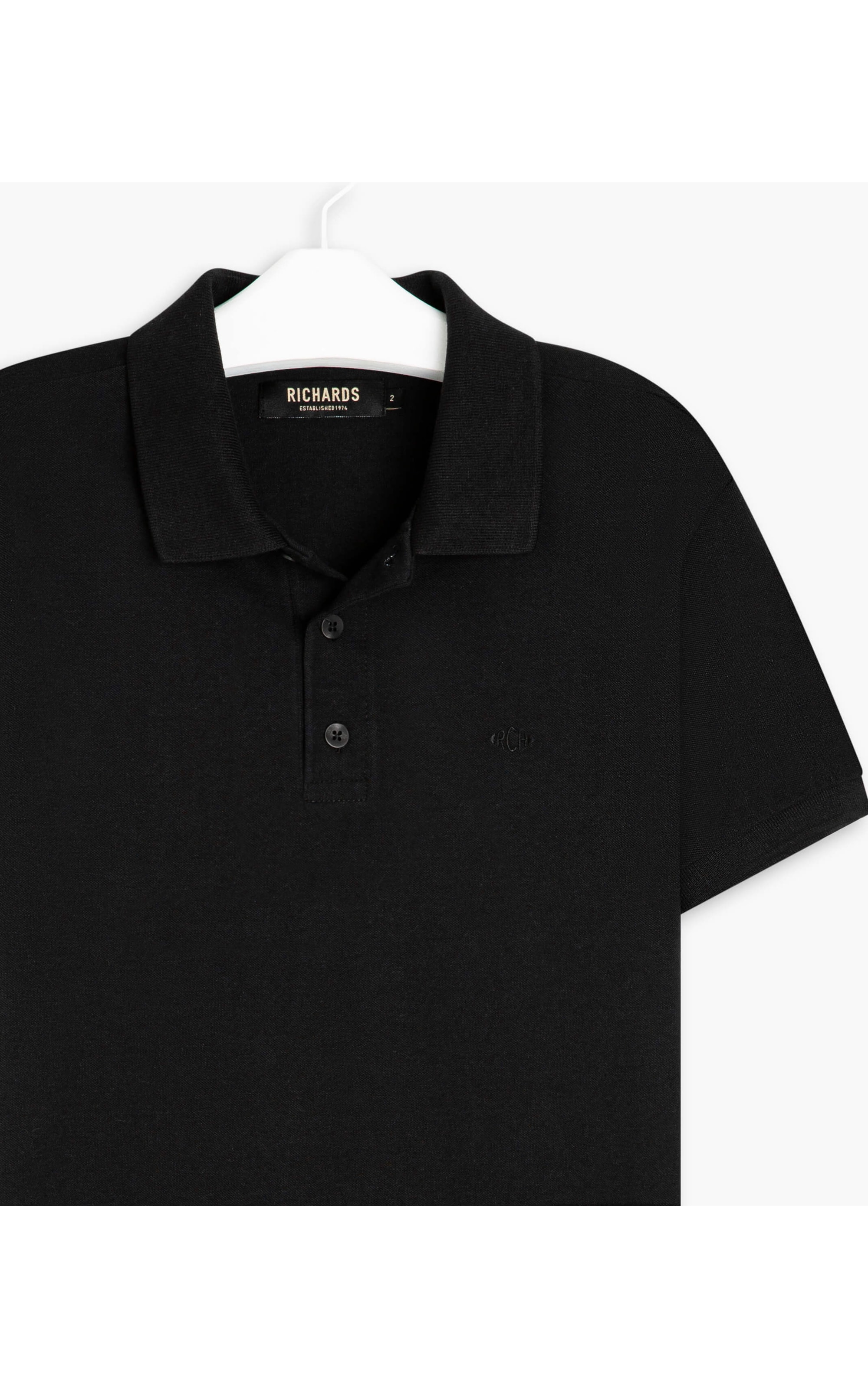 Polo Piquet Lisa Preto