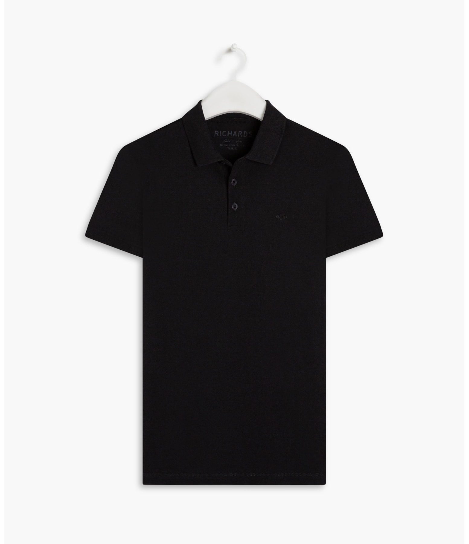 Polo Piquet Lisa Preto