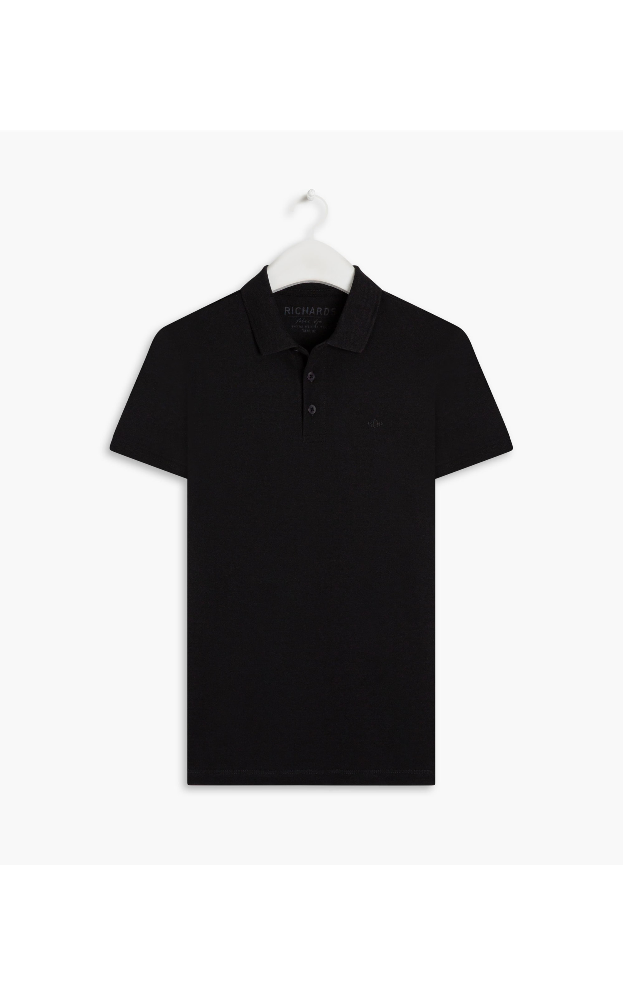 Polo Piquet Lisa Preto