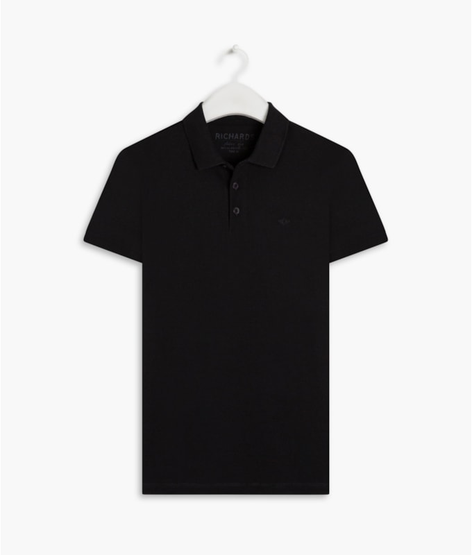 Polo Piquet Lisa Preto