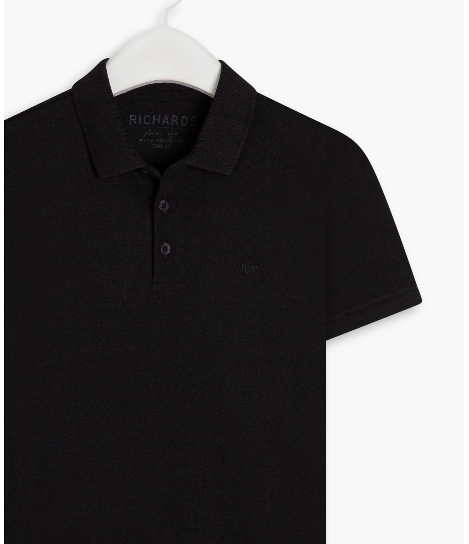 Polo Piquet Lisa Preto