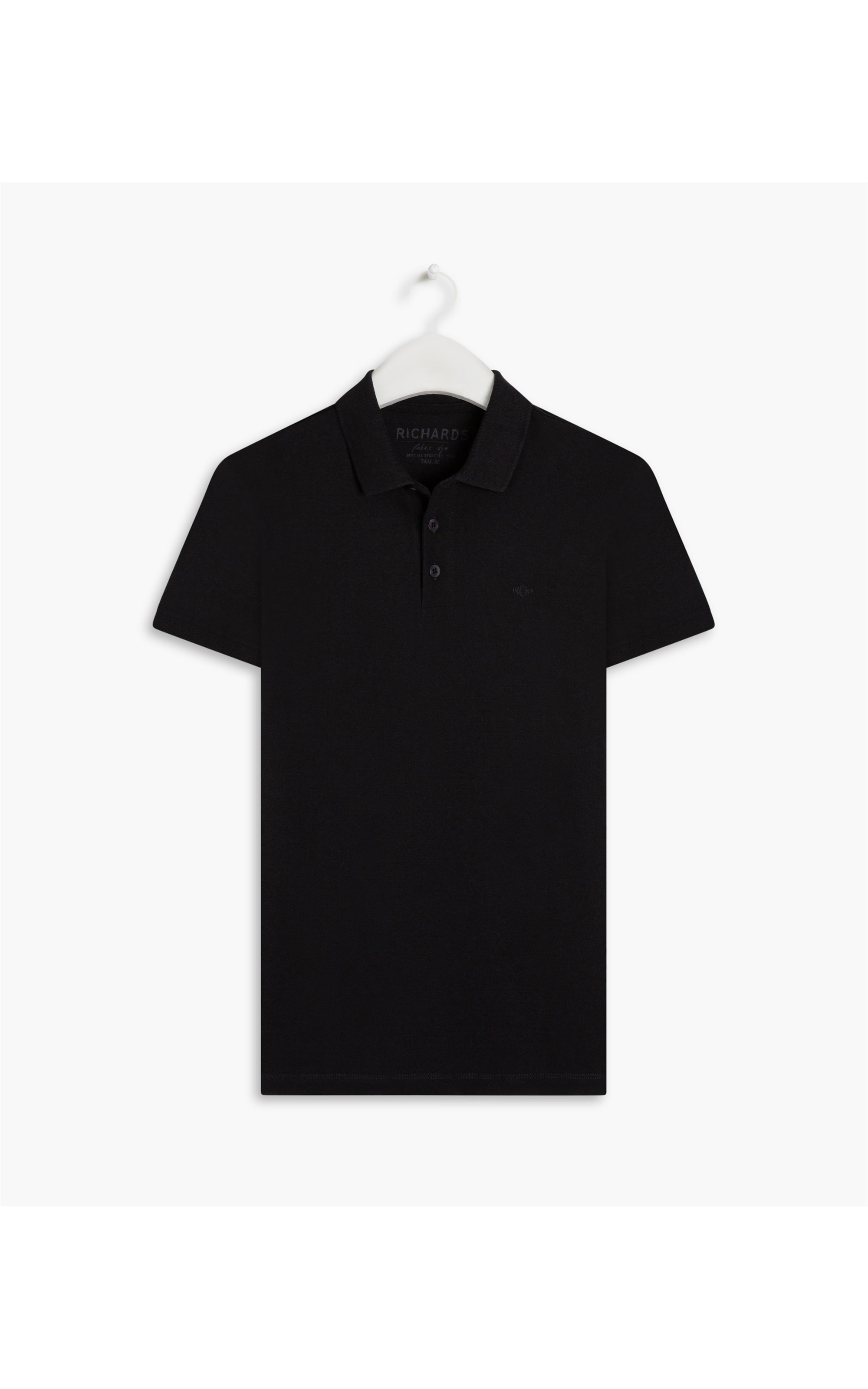 Polo Piquet Lisa Preto
