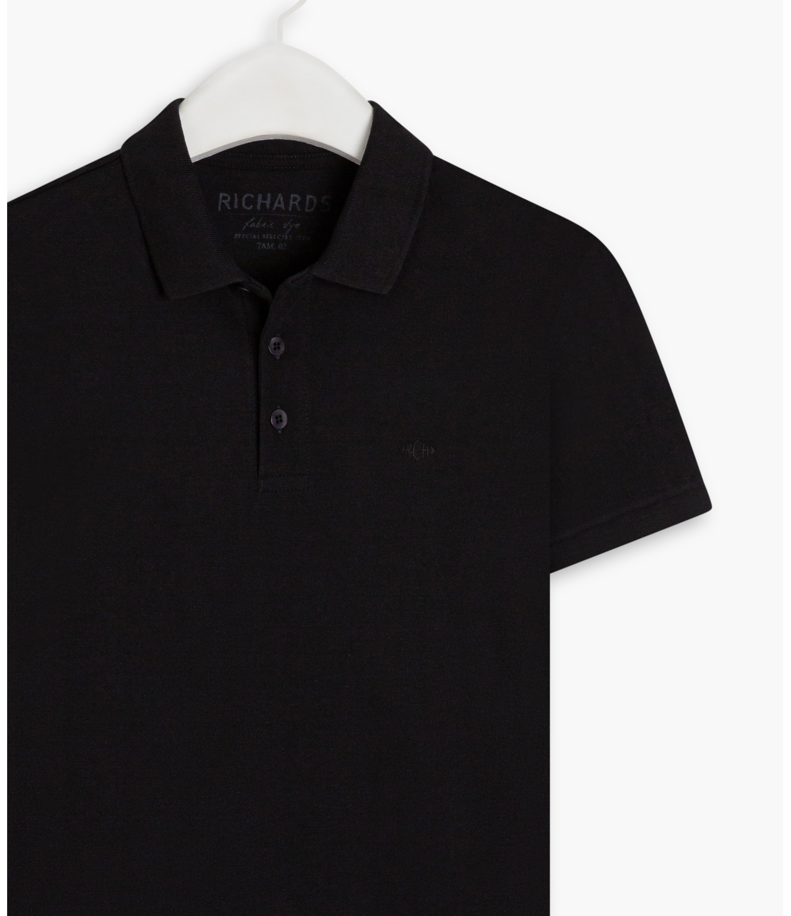 Polo Piquet Lisa Preto