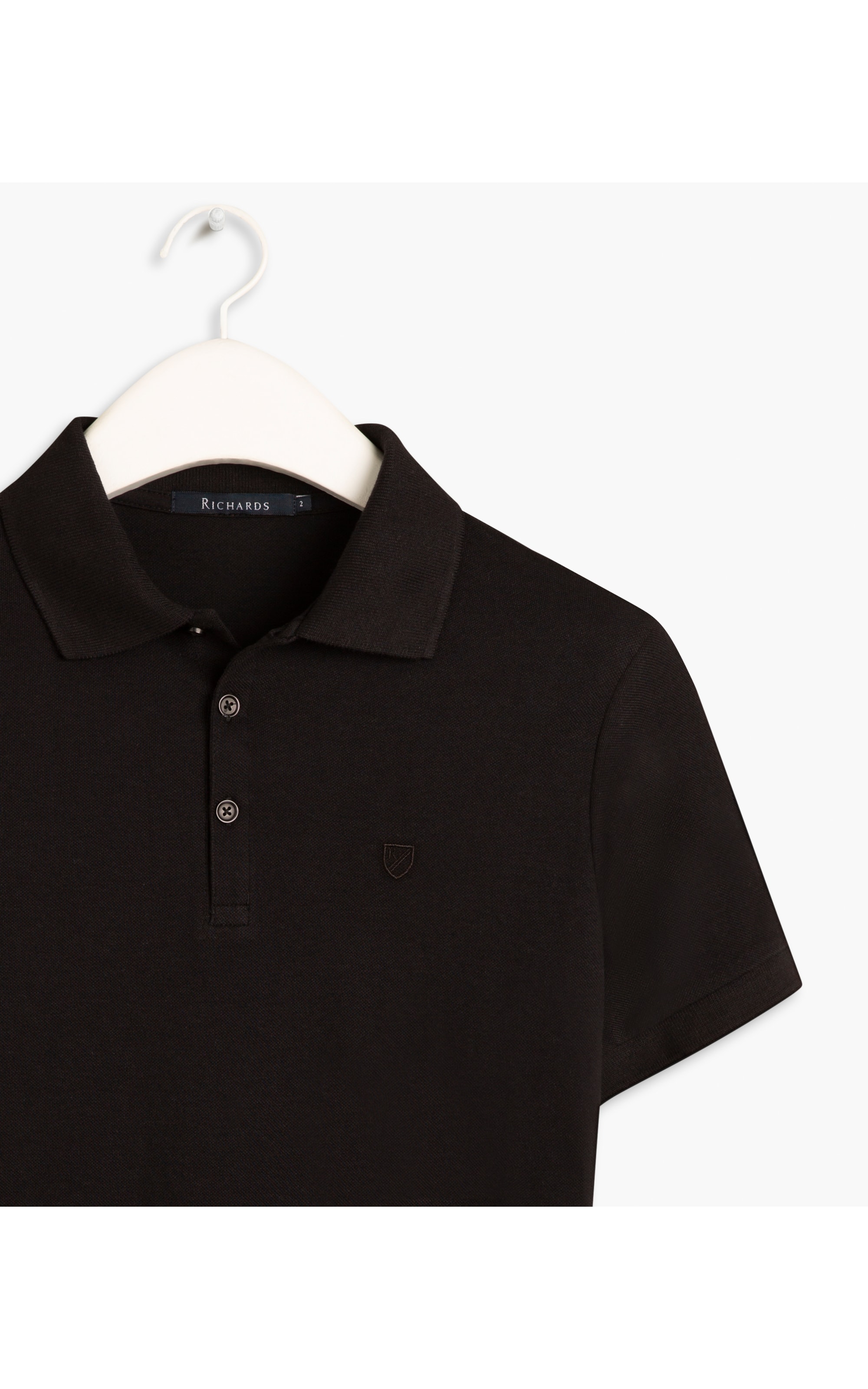Polo Piquet Lisa Preto