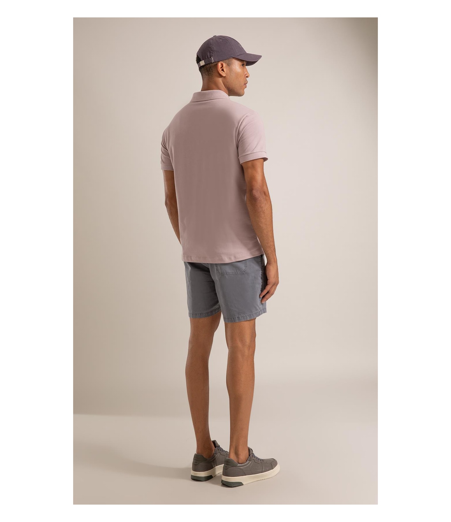Polo Piquet Lisa Purple Gray