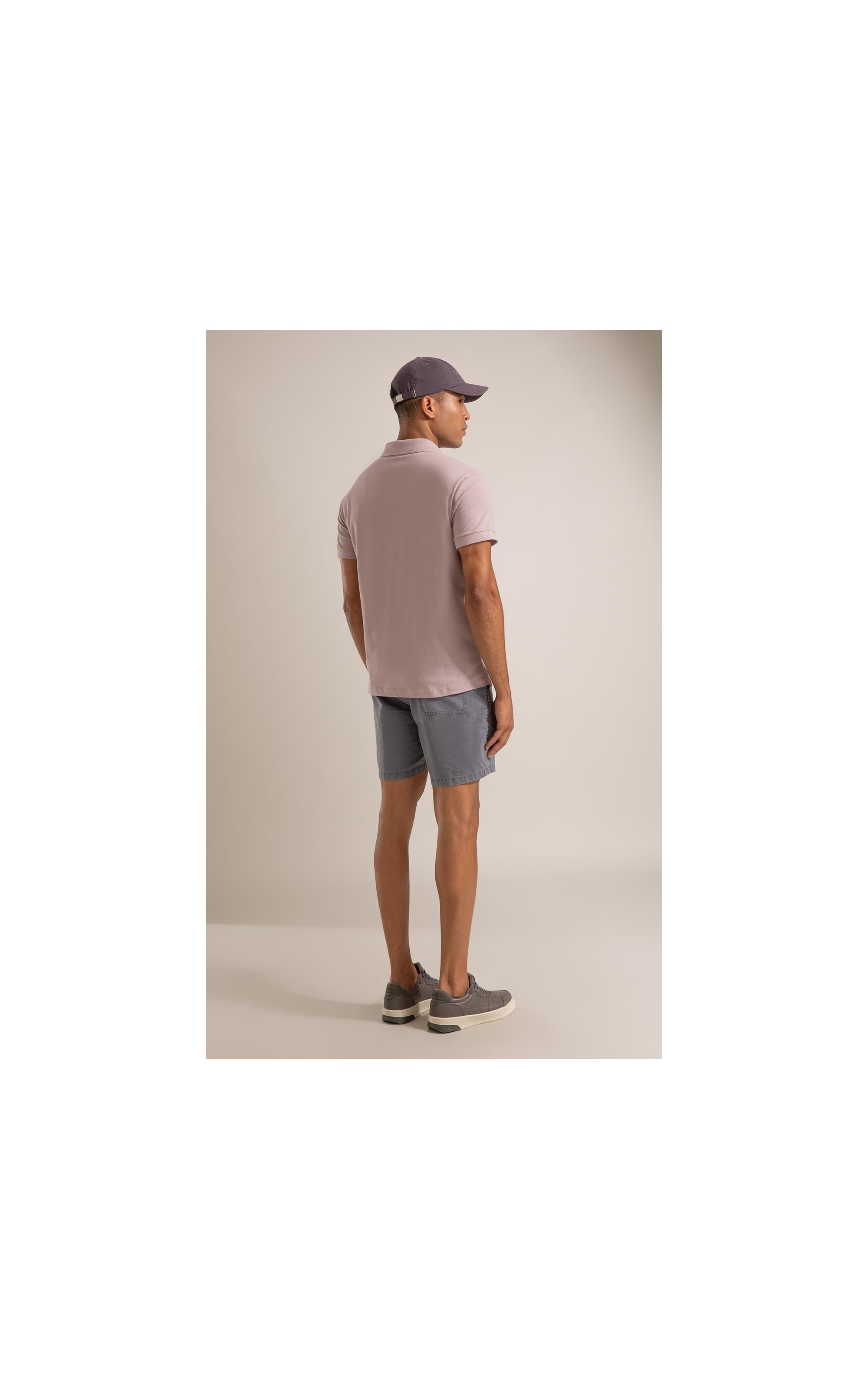 Polo Piquet Lisa Purple Gray