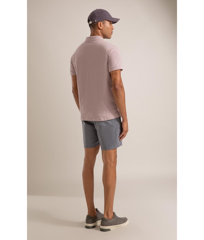 Polo Piquet Lisa Purple Gray