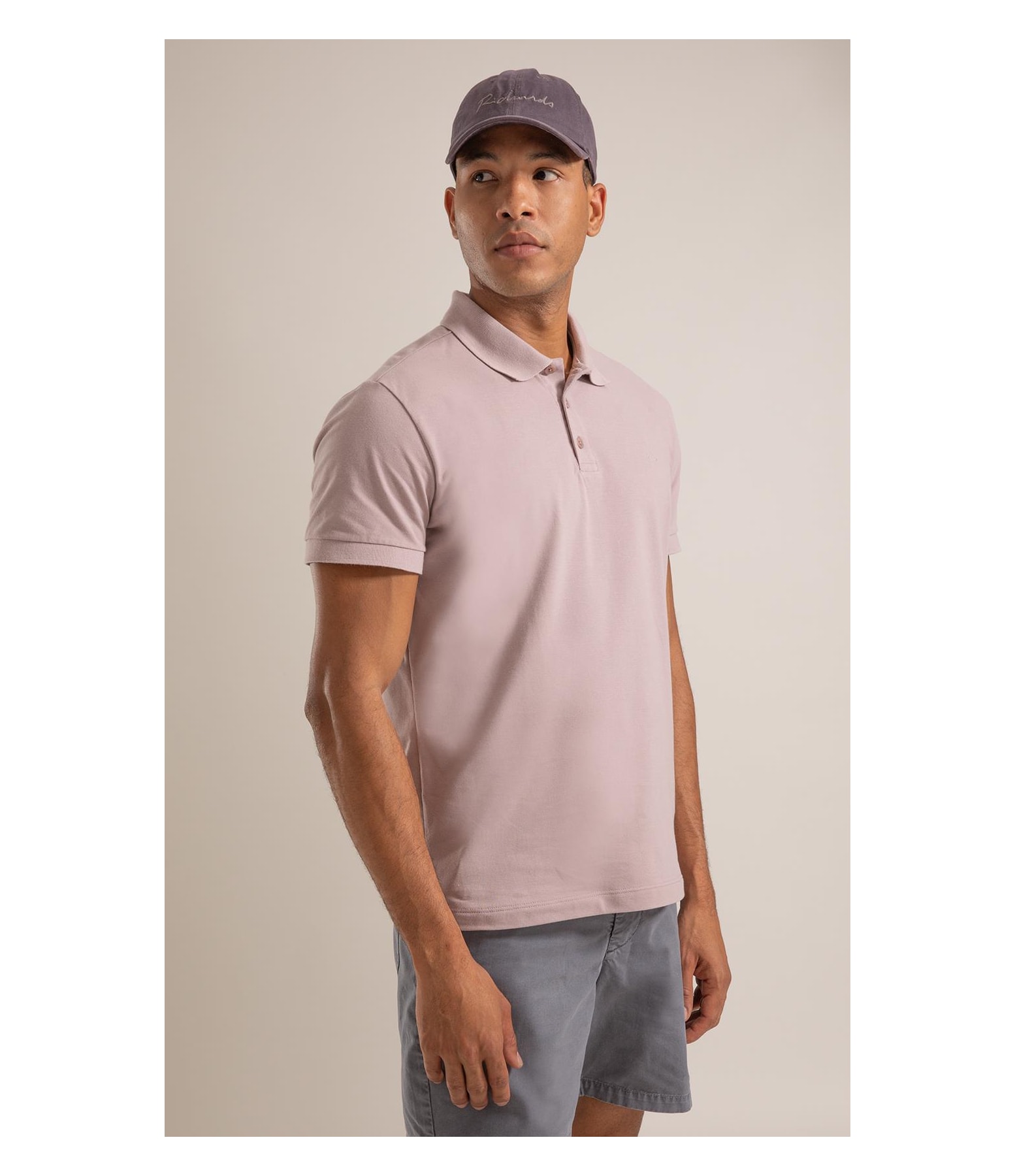 Polo Piquet Lisa Purple Gray
