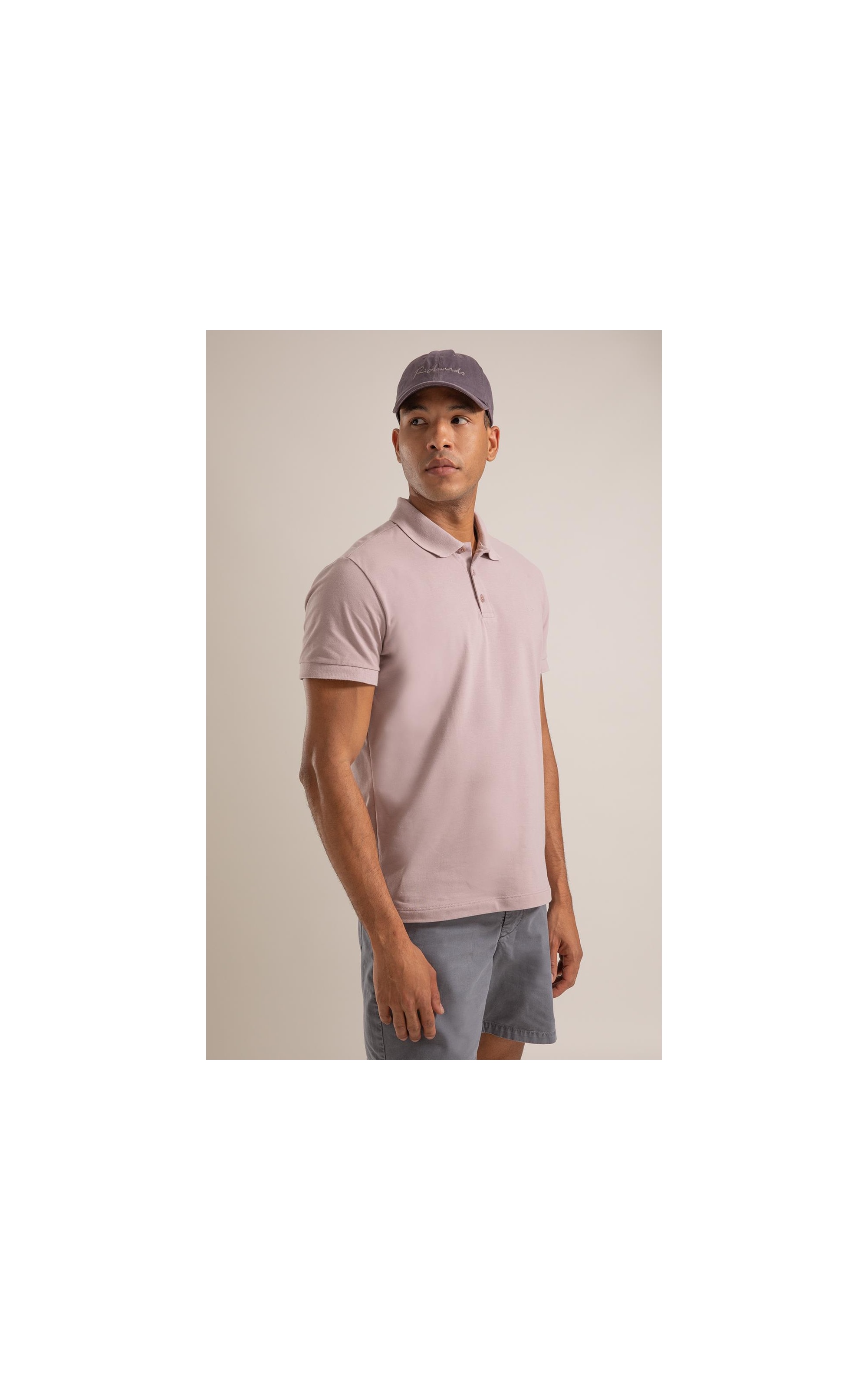 Polo Piquet Lisa Purple Gray