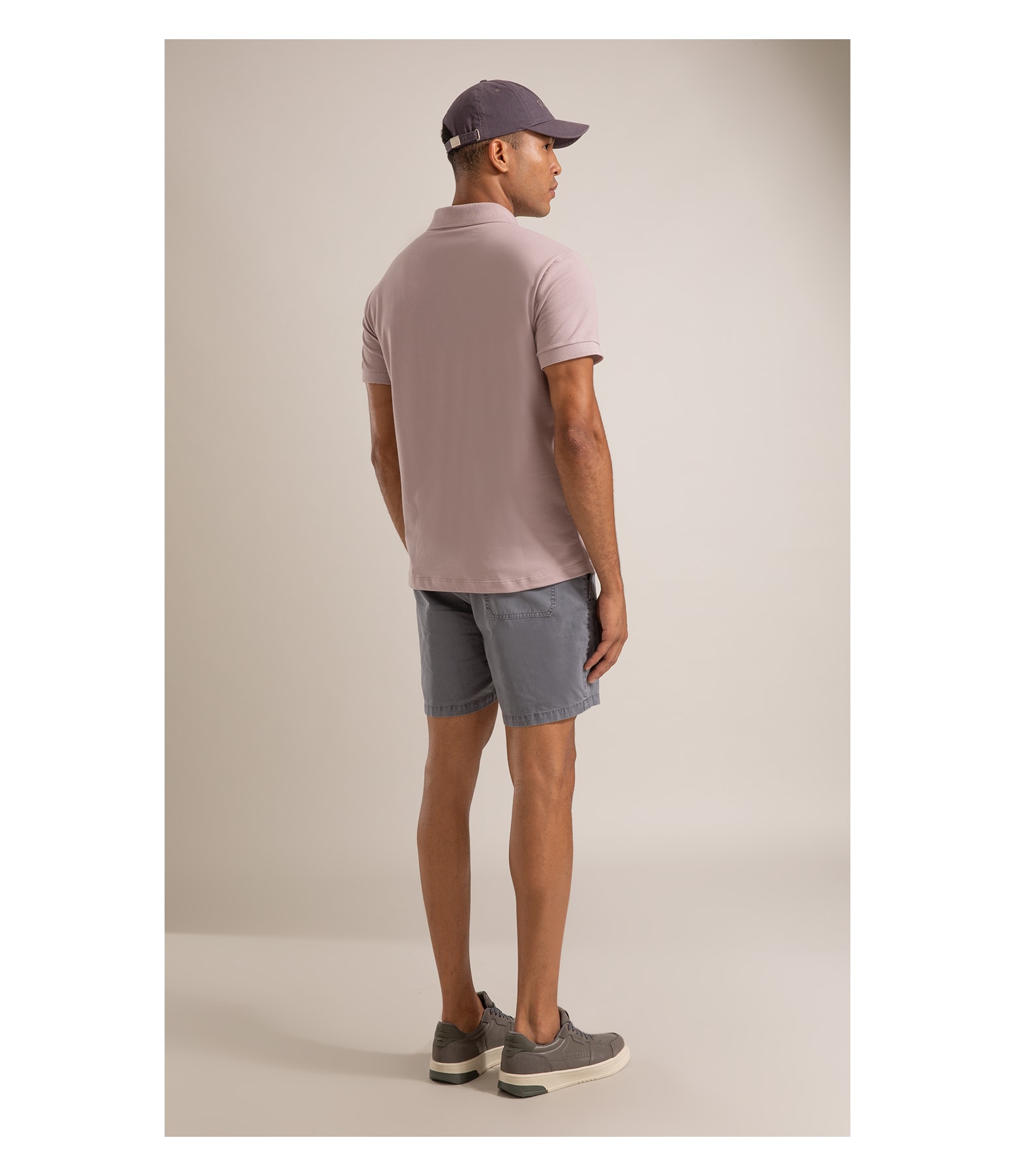 Polo Piquet Lisa Purple Gray