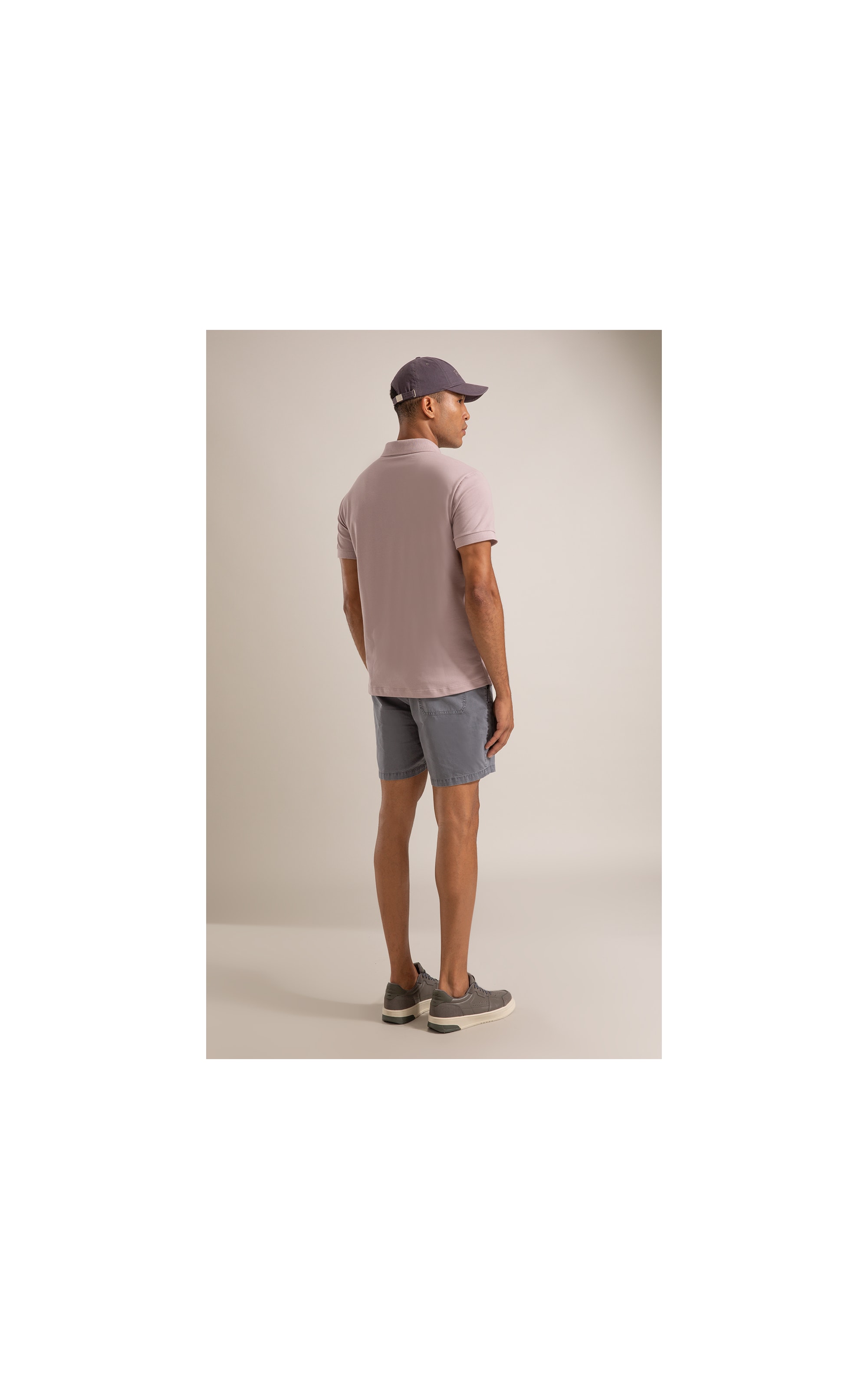 Polo Piquet Lisa Purple Gray