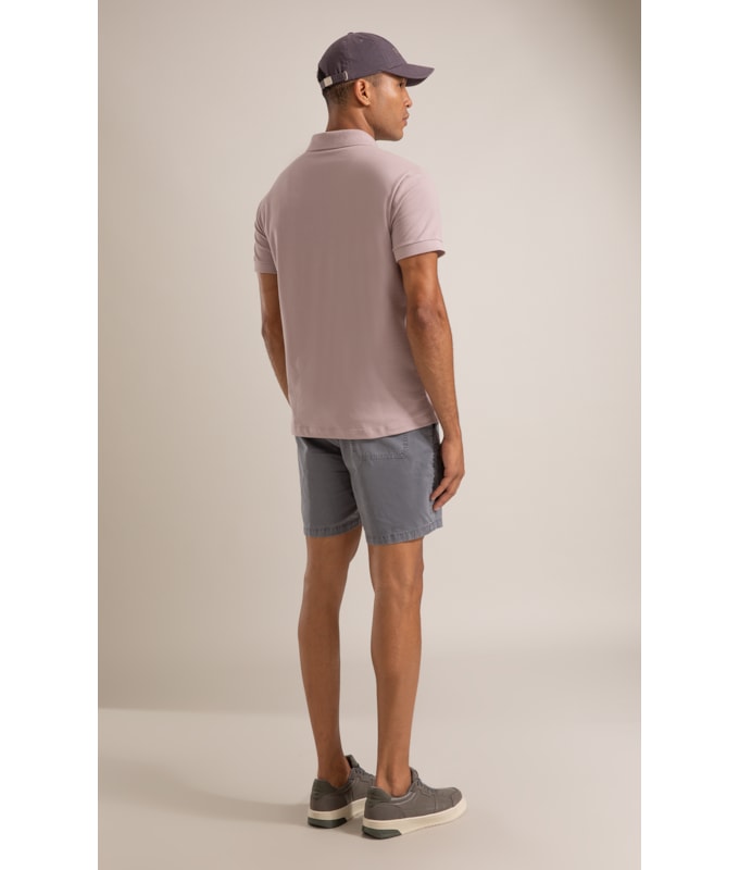 Polo Piquet Lisa Purple Gray