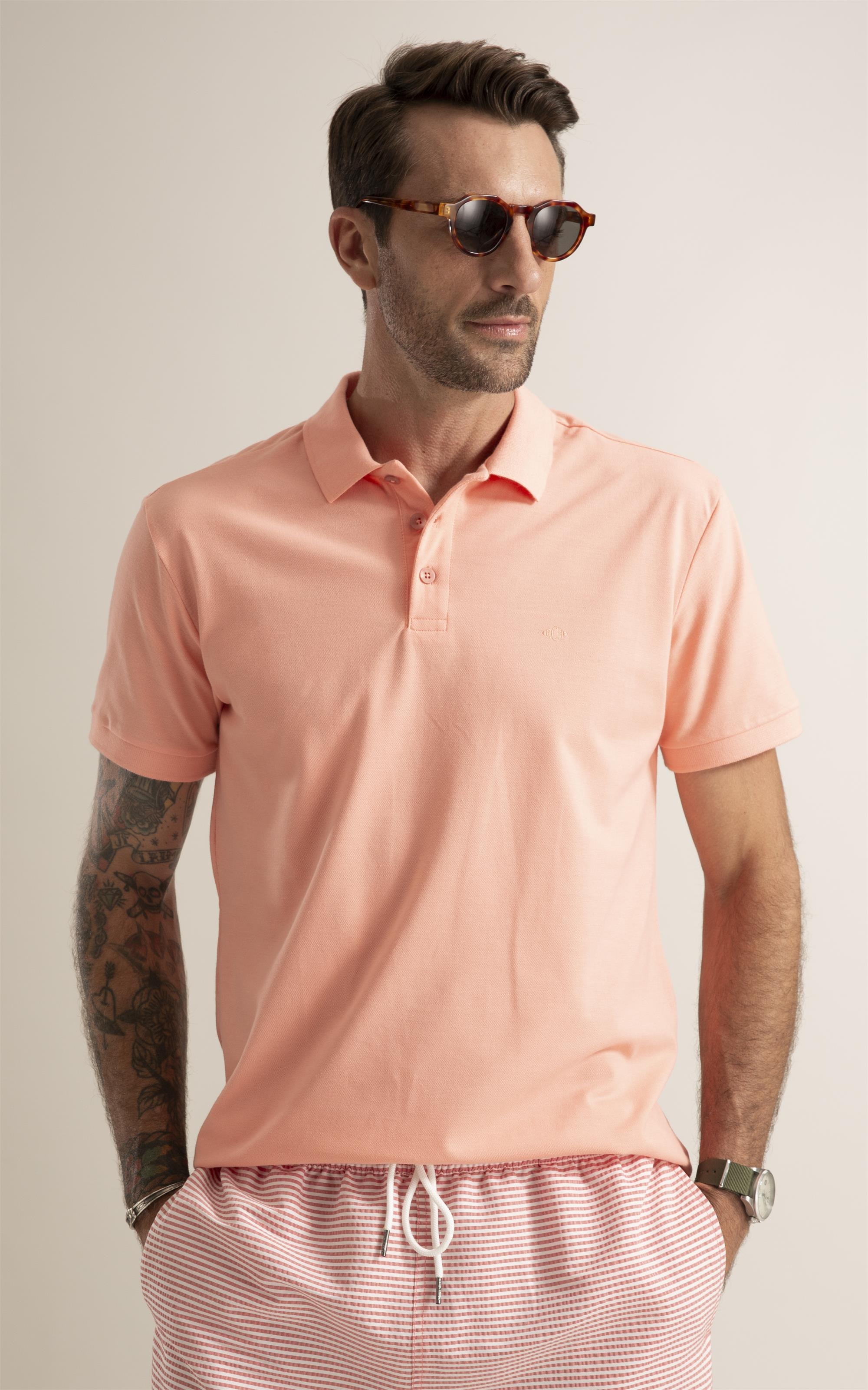 Polo Piquet Lisa Salmao