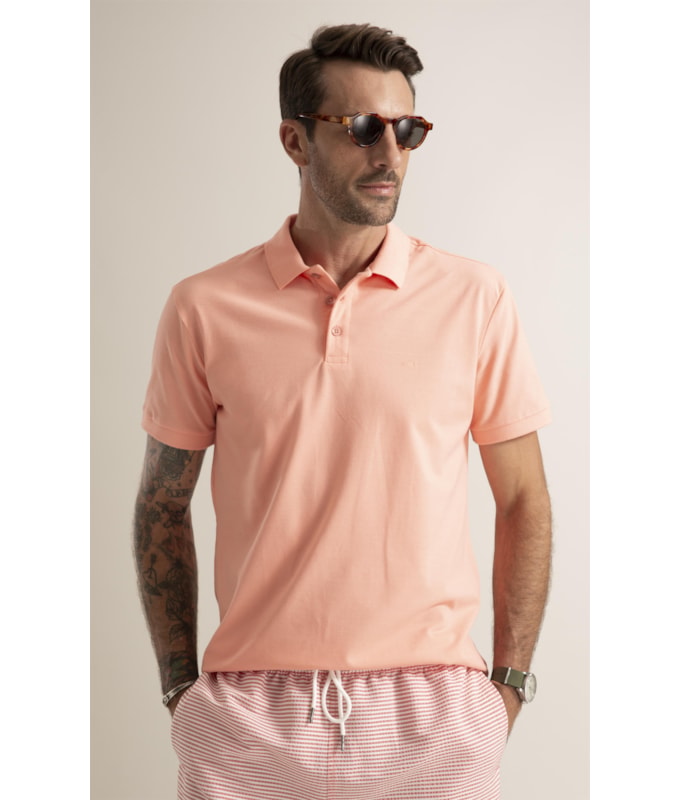 Polo Piquet Lisa Salmao