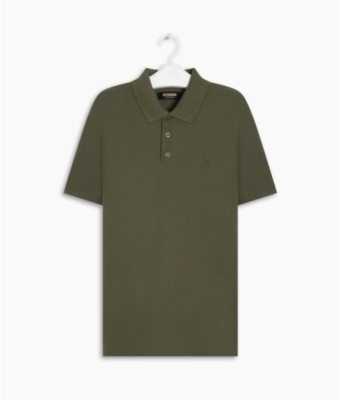 Polo Piquet Lisa Verde Army