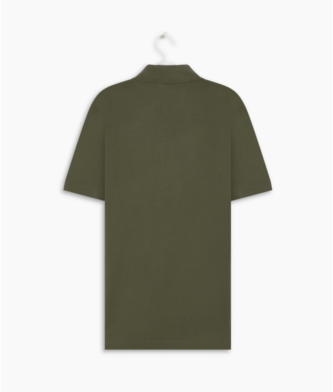 Polo Piquet Lisa Verde Army