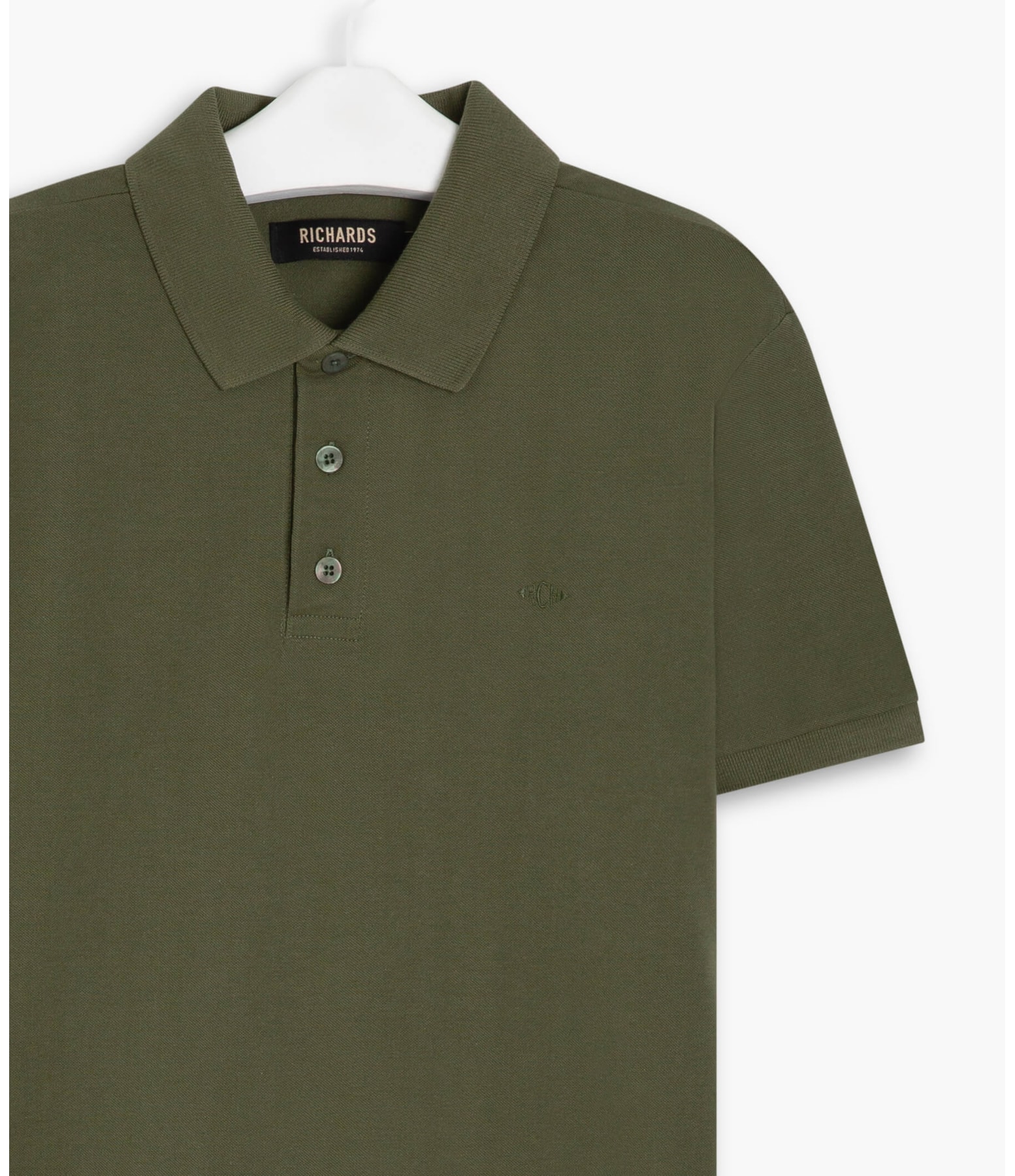 Polo Piquet Lisa Verde Army