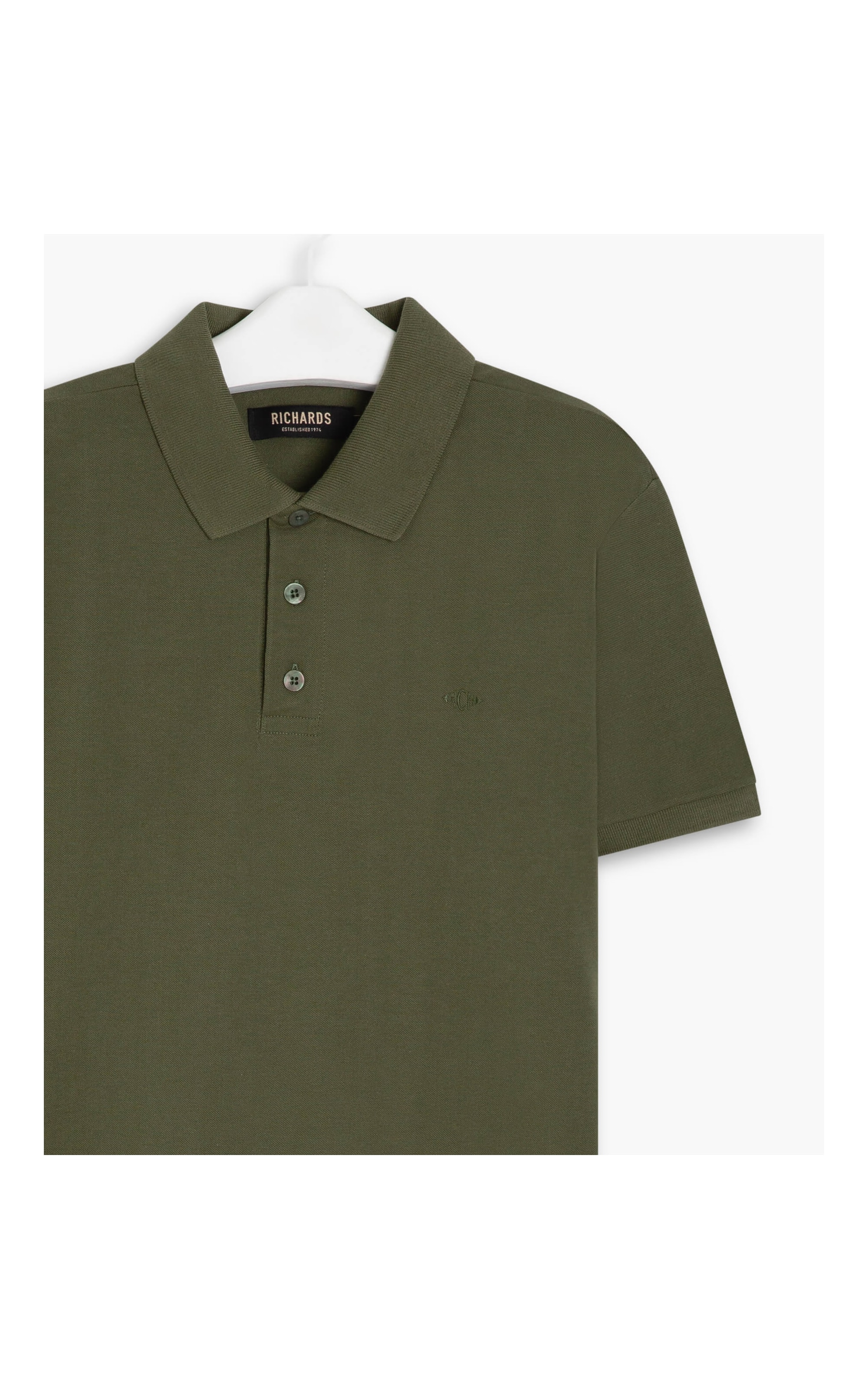 Polo Piquet Lisa Verde Army