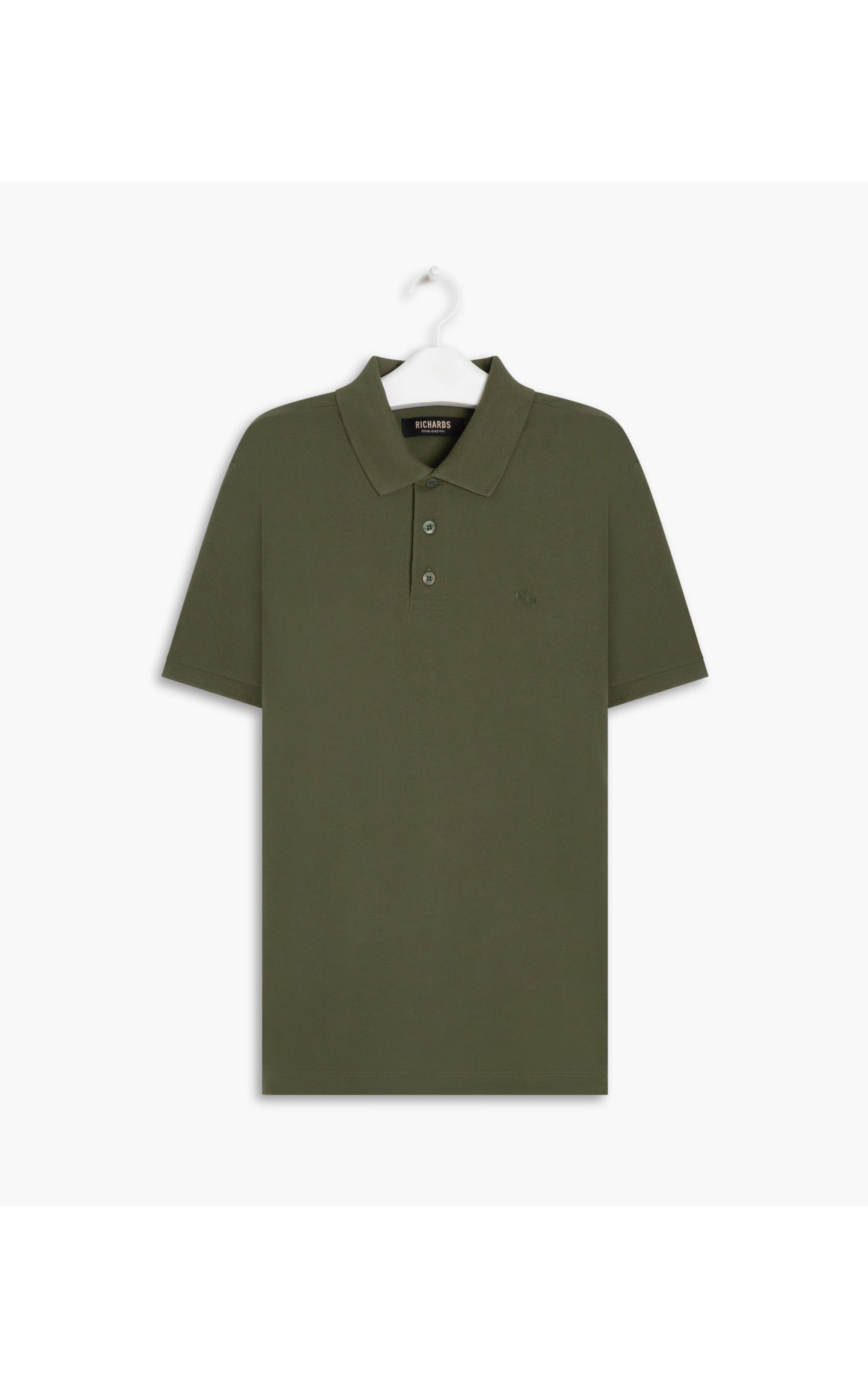 Polo Piquet Lisa Verde Army