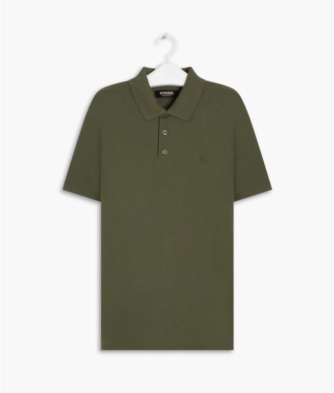 Polo Piquet Lisa Verde Army