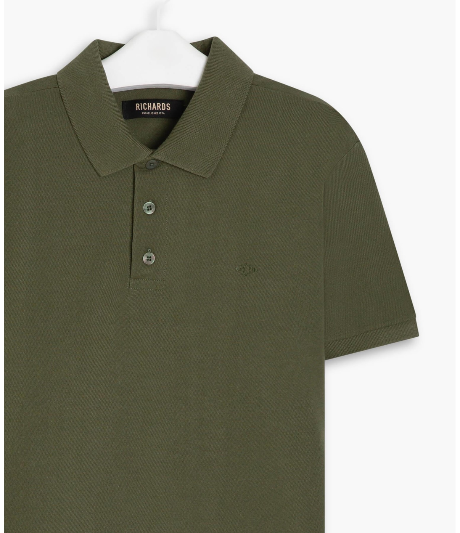 Polo Piquet Lisa Verde Army