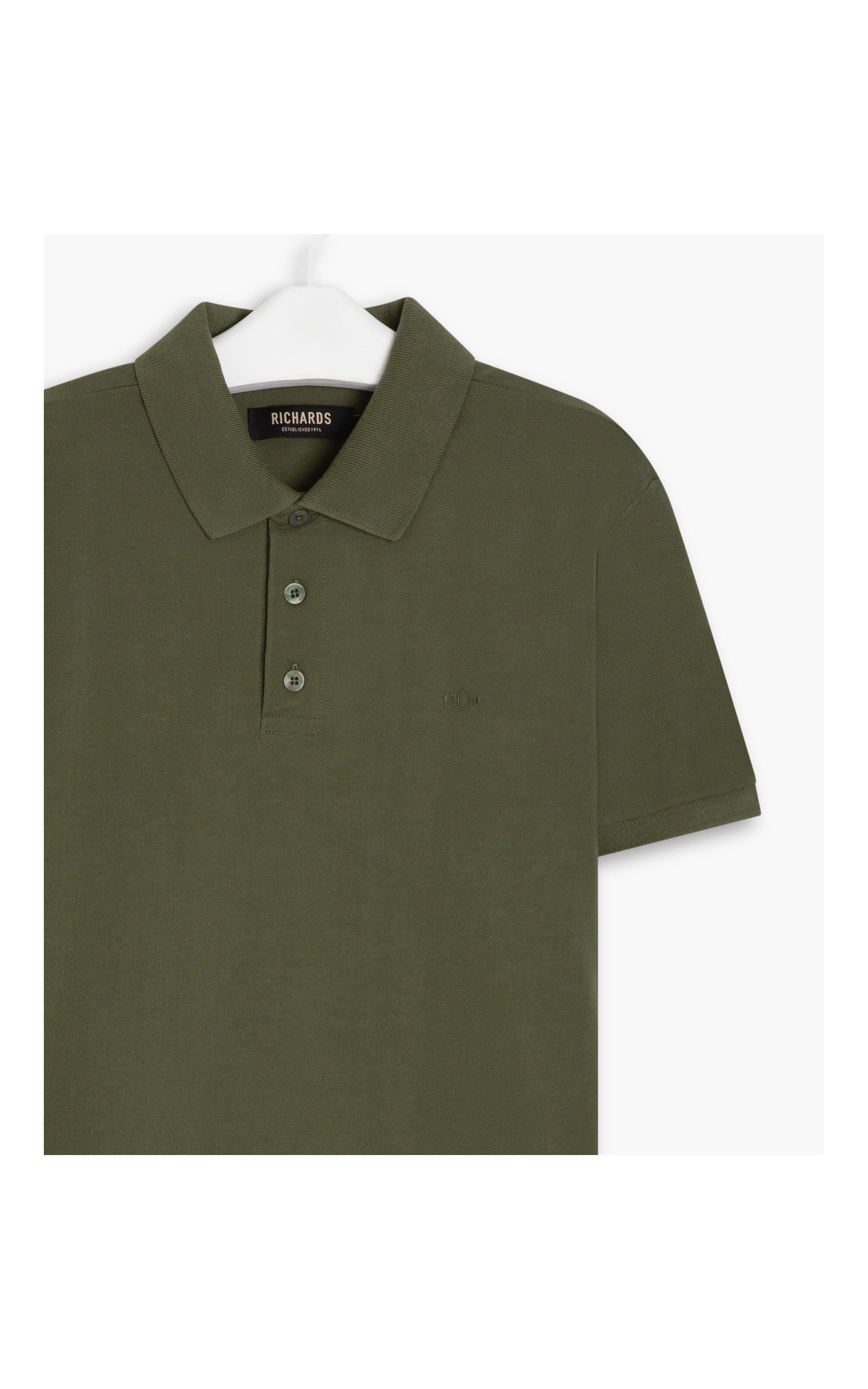 Polo Piquet Lisa Verde Army