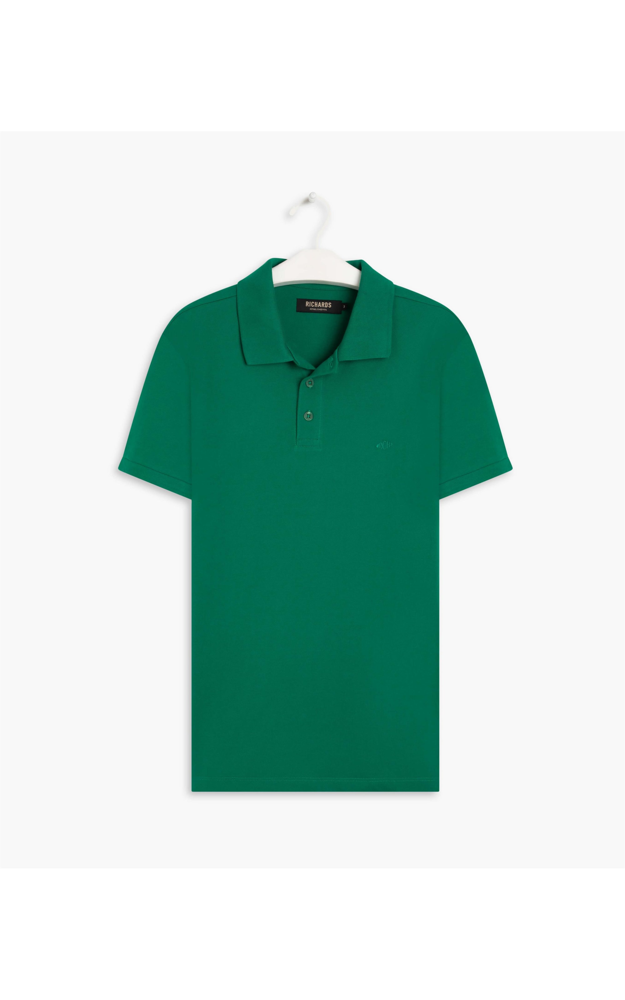 Polo Piquet Lisa Verde Bandeira