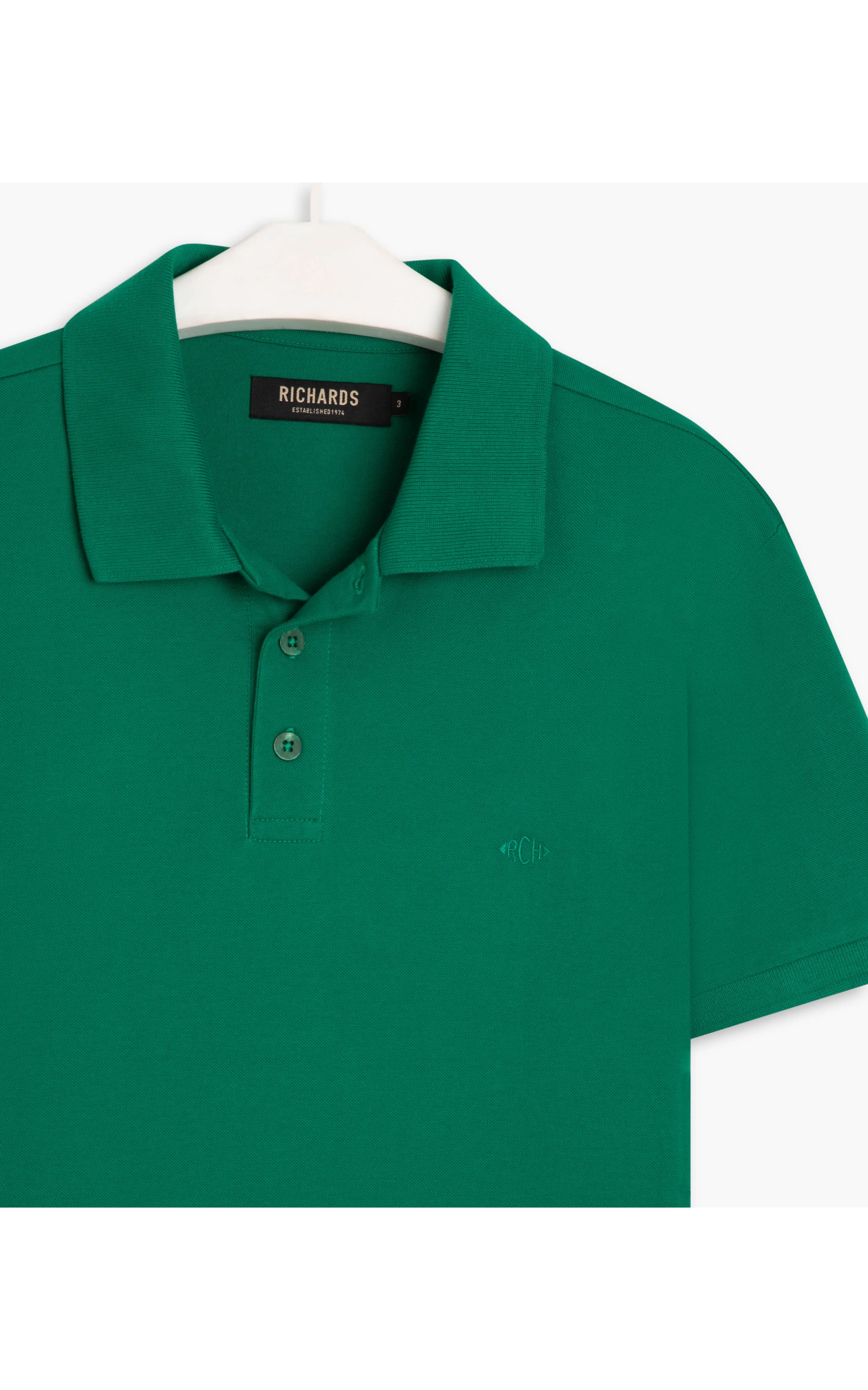 Polo Piquet Lisa Verde Bandeira