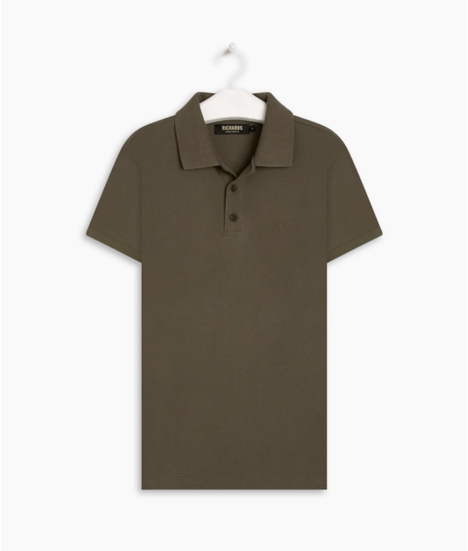 Polo Piquet Lisa Verde Militar