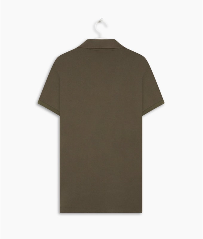 Polo Piquet Lisa Verde Militar