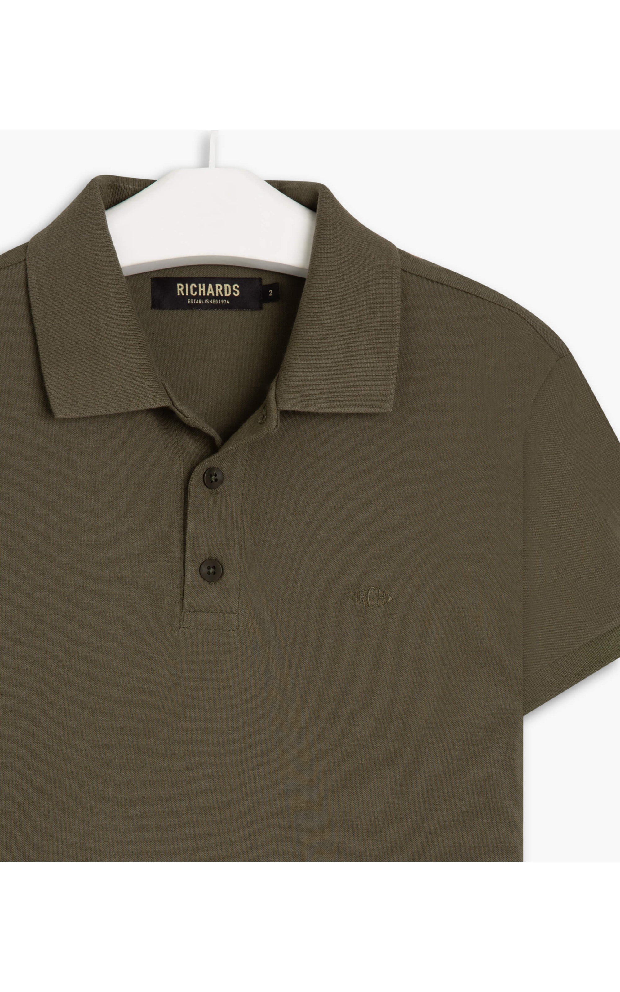 Polo Piquet Lisa Verde Militar