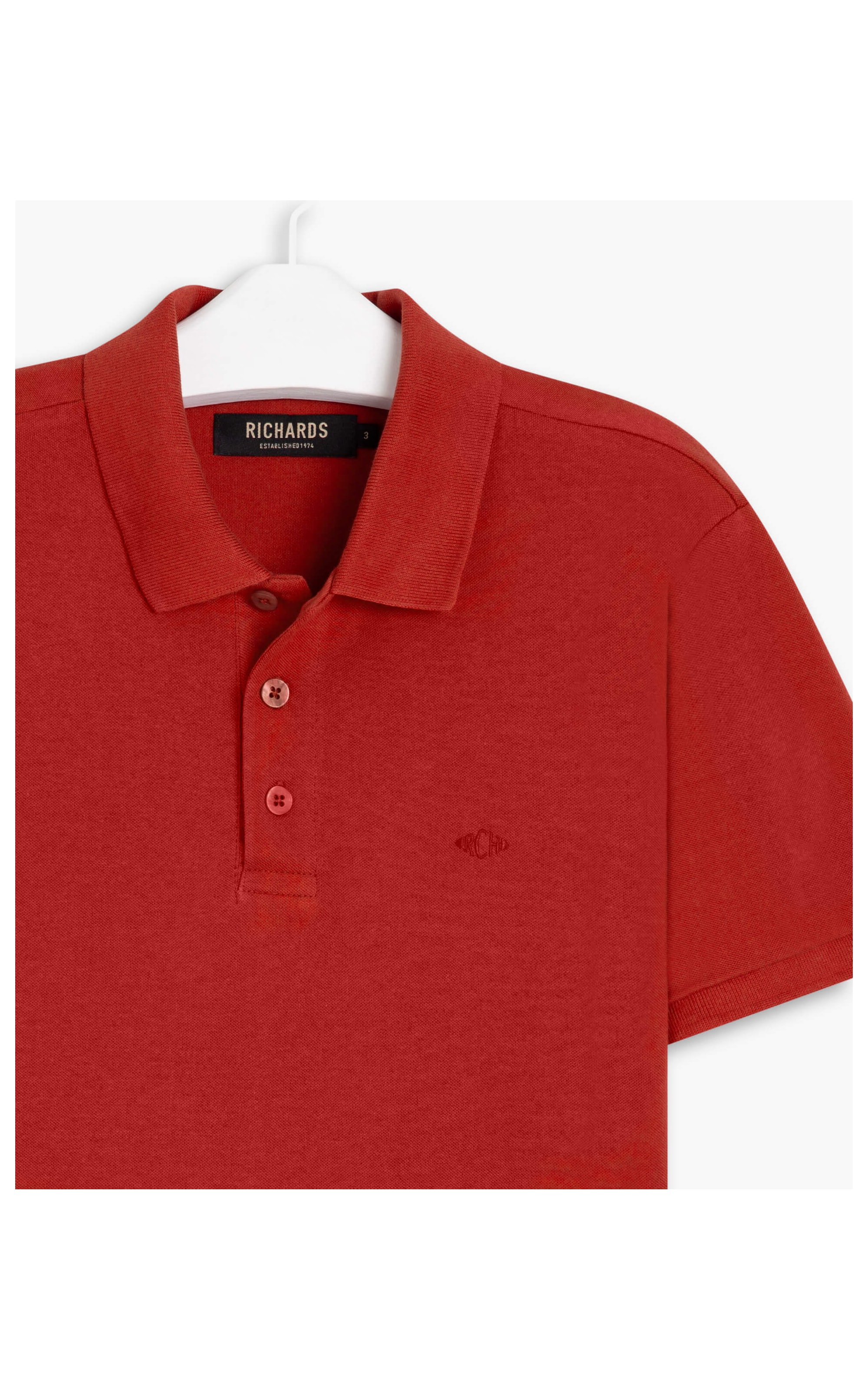 Polo Piquet Lisa Vermelho