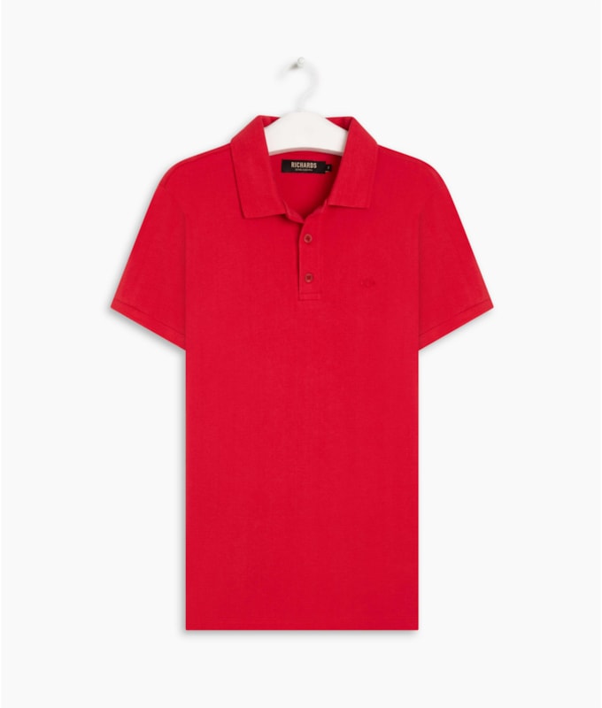 Polo Piquet Lisa Vermelho