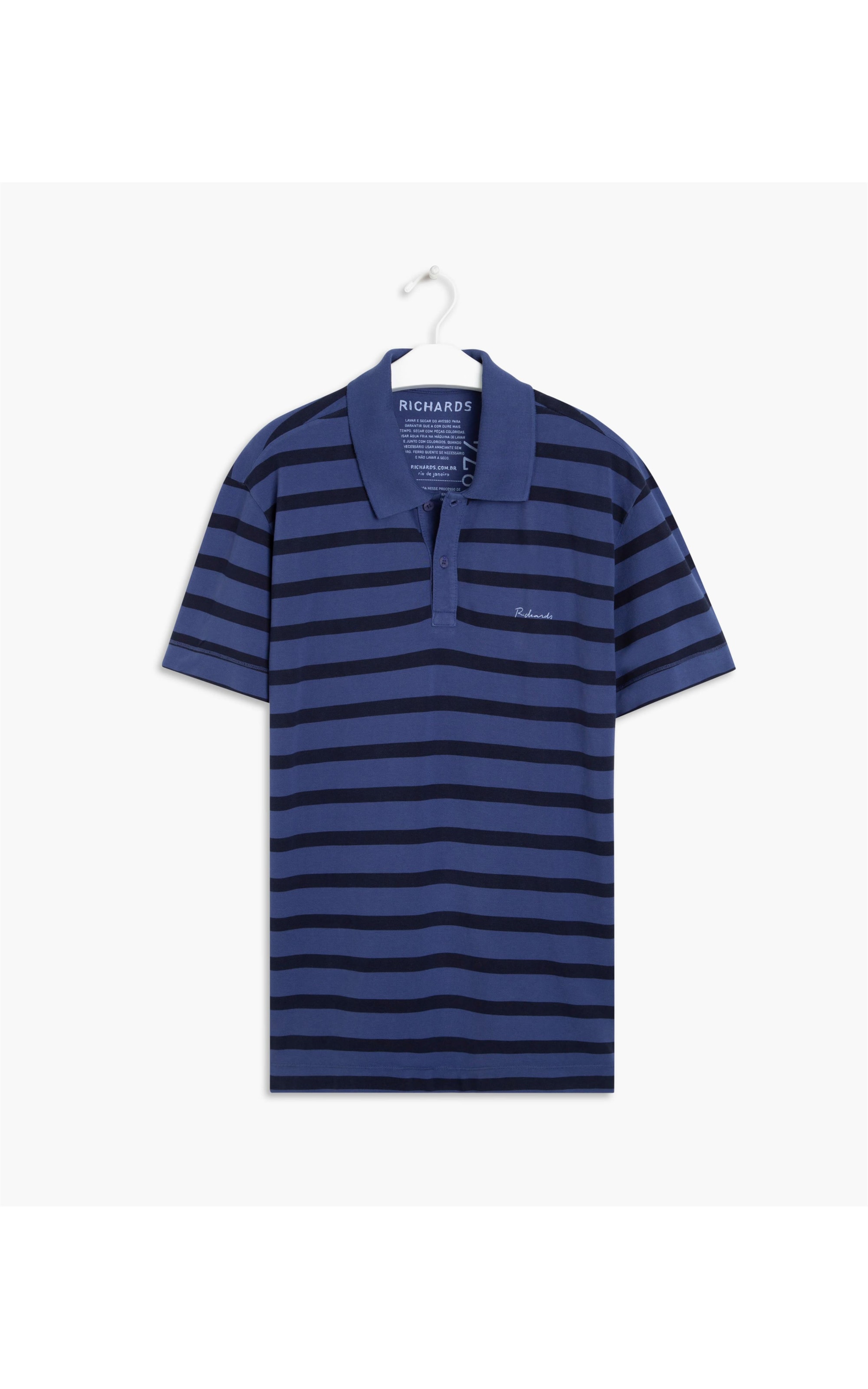 Polo Piquet Listrada Sobretinta Mc Old Purple