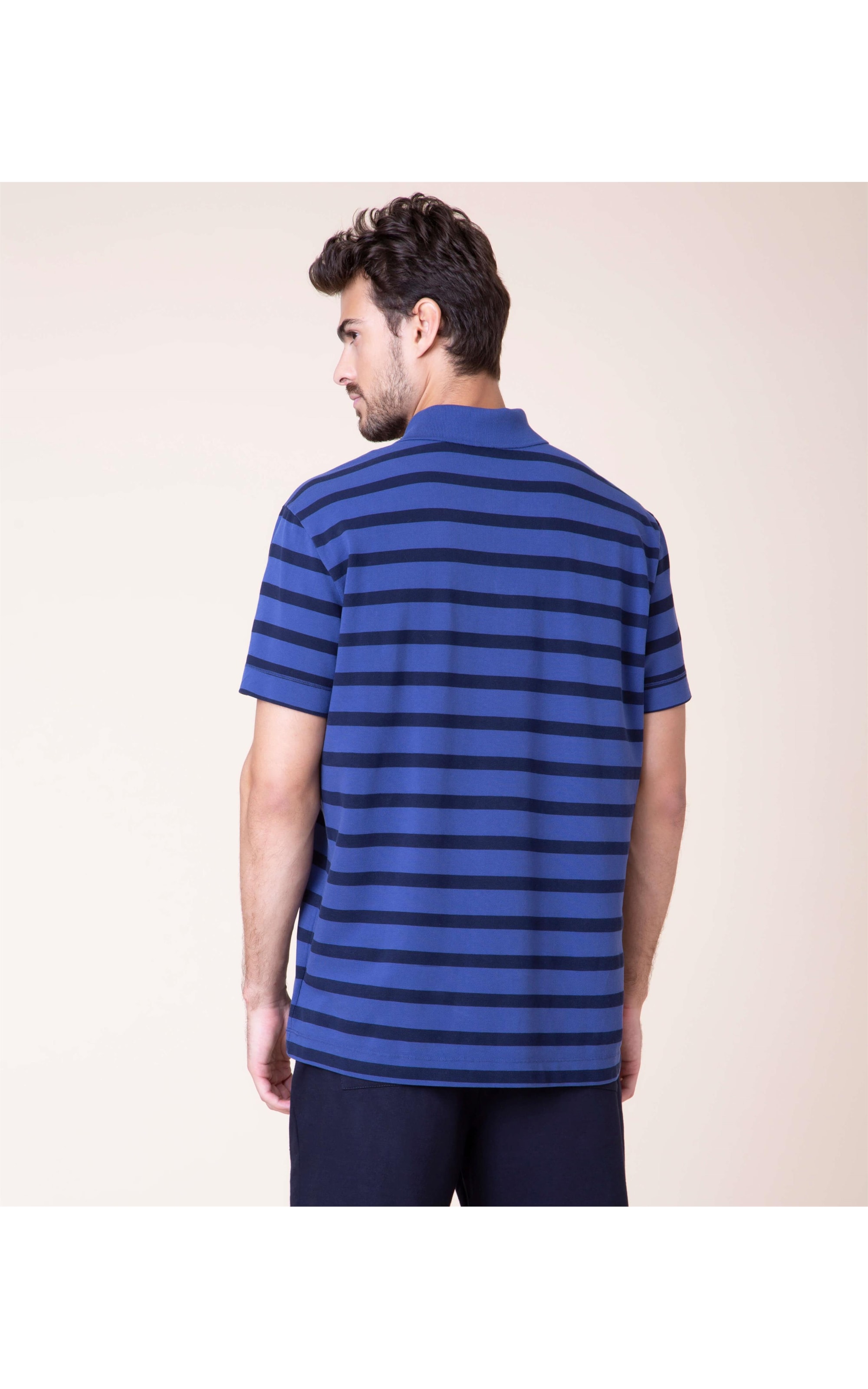 Polo Piquet Listrada Sobretinta Mc Old Purple