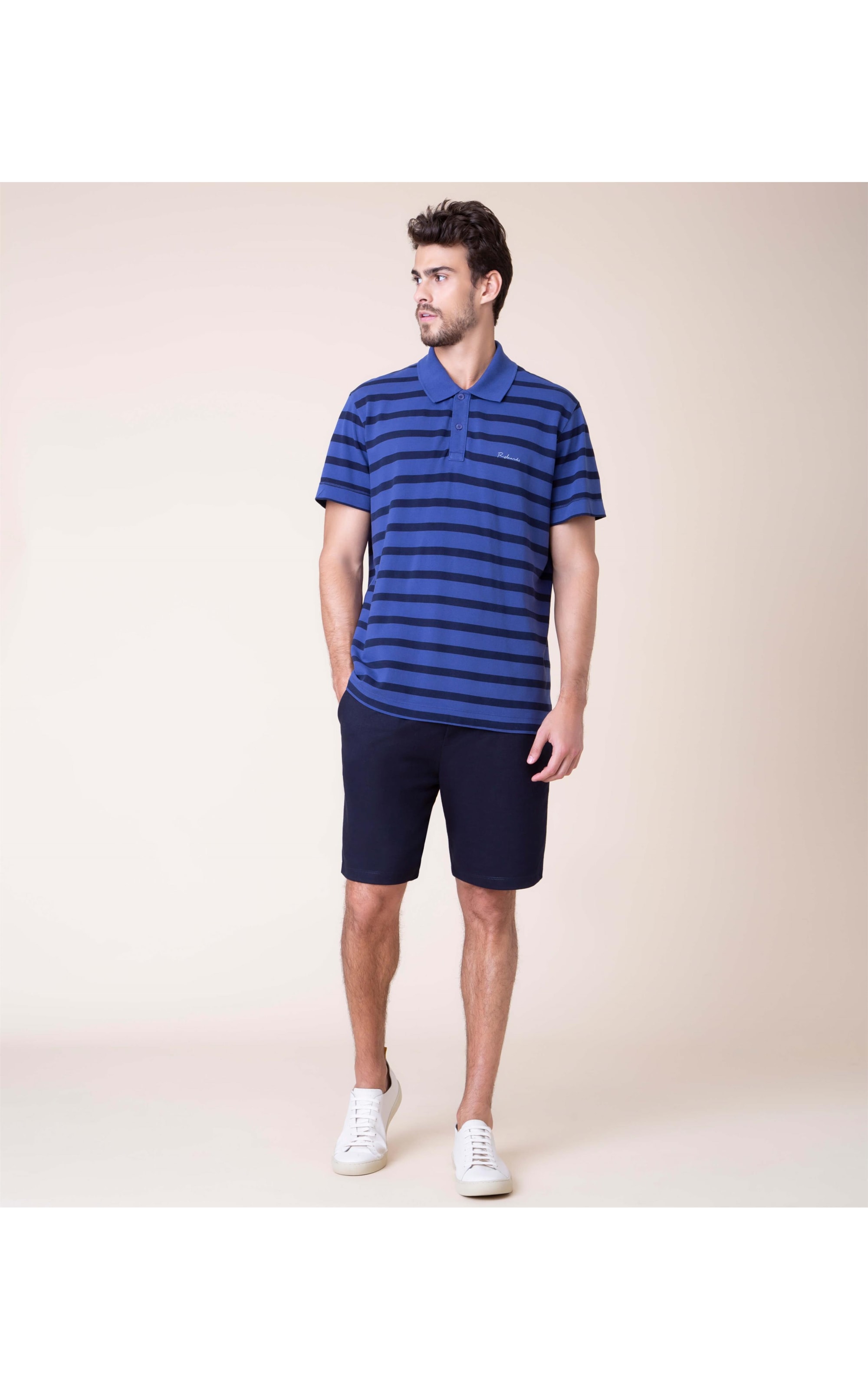 Polo Piquet Listrada Sobretinta Mc Old Purple