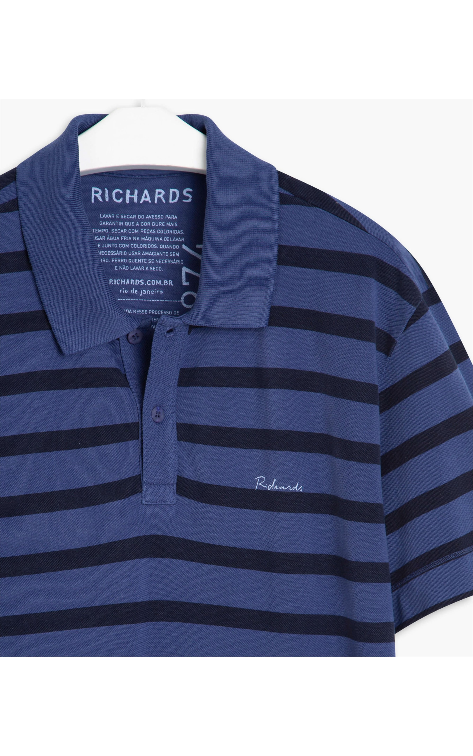 Polo Piquet Listrada Sobretinta Mc Old Purple