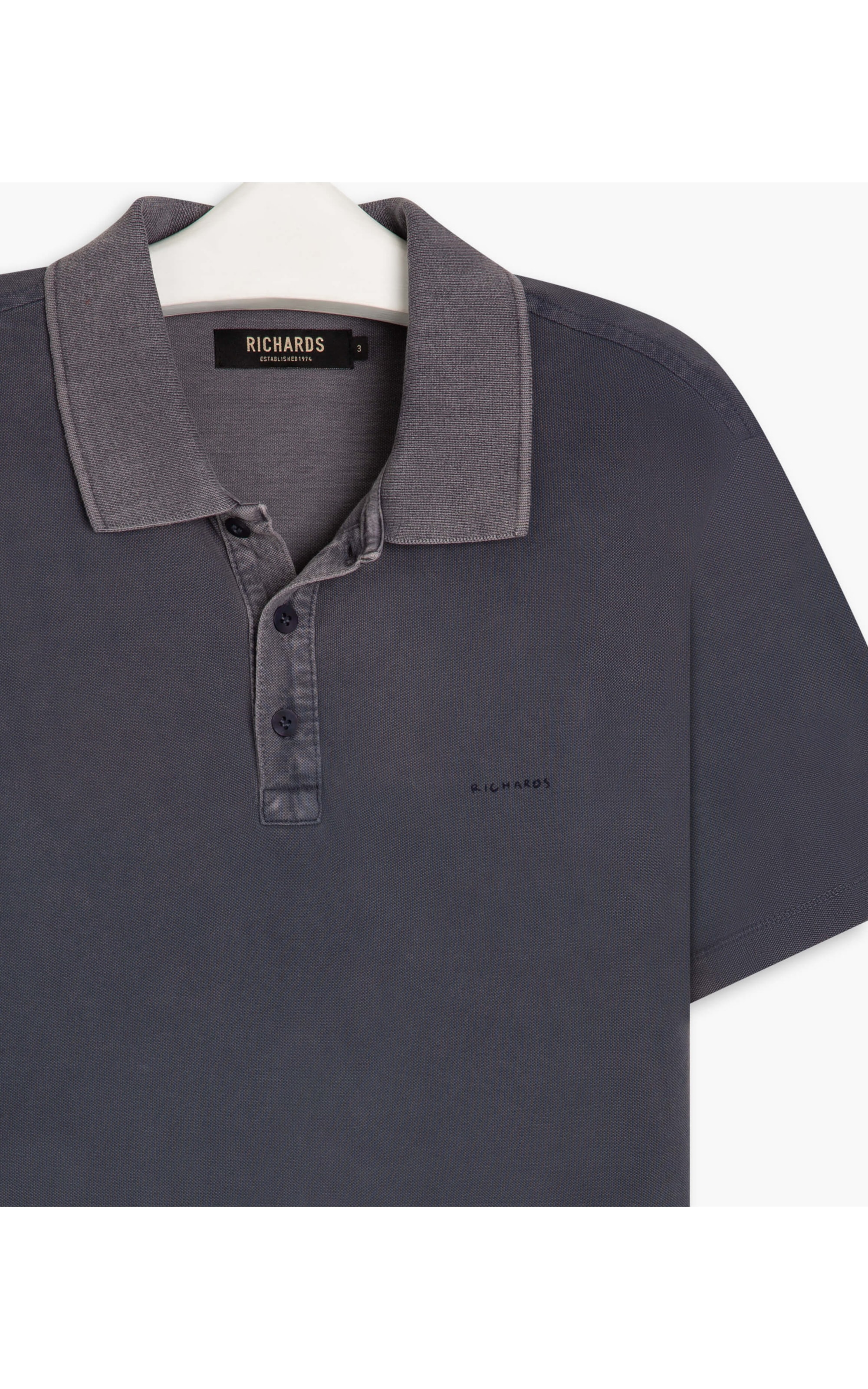 Polo Piquet Marble Avesso Grafite