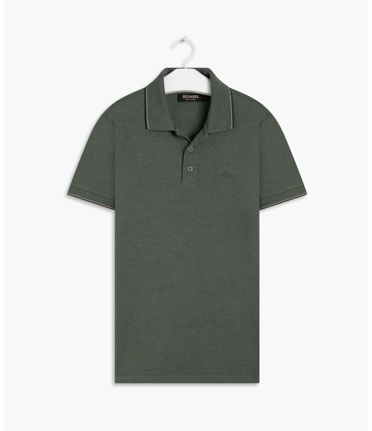 Polo Piquet Mescla Básica Com Verde Militar Mescla