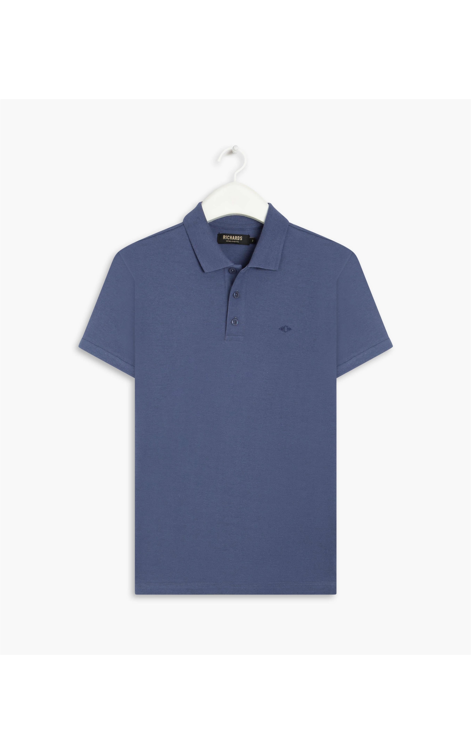 Polo Piquet Mescla Básica m Azul Mescla