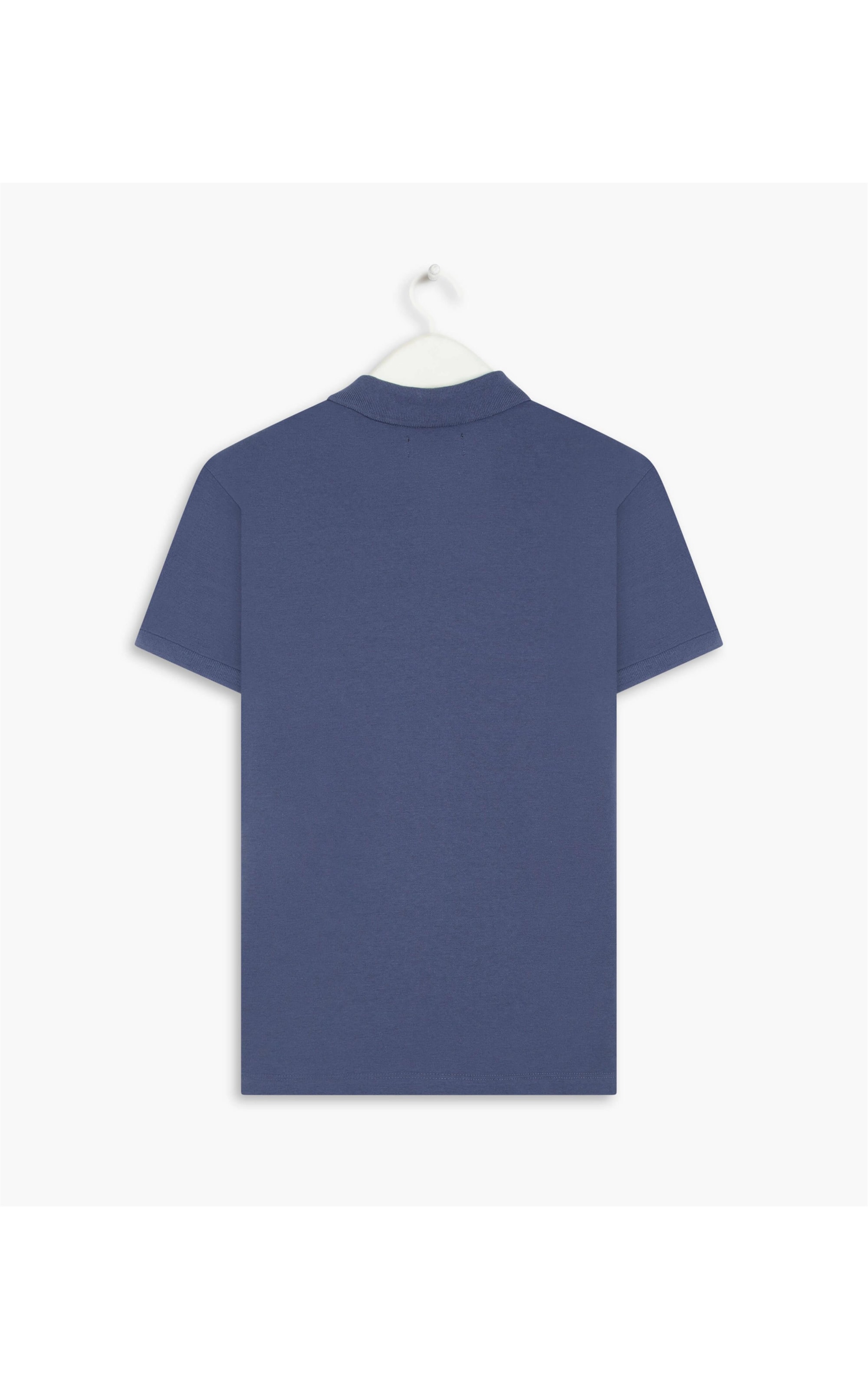 Polo Piquet Mescla Básica m Azul Mescla
