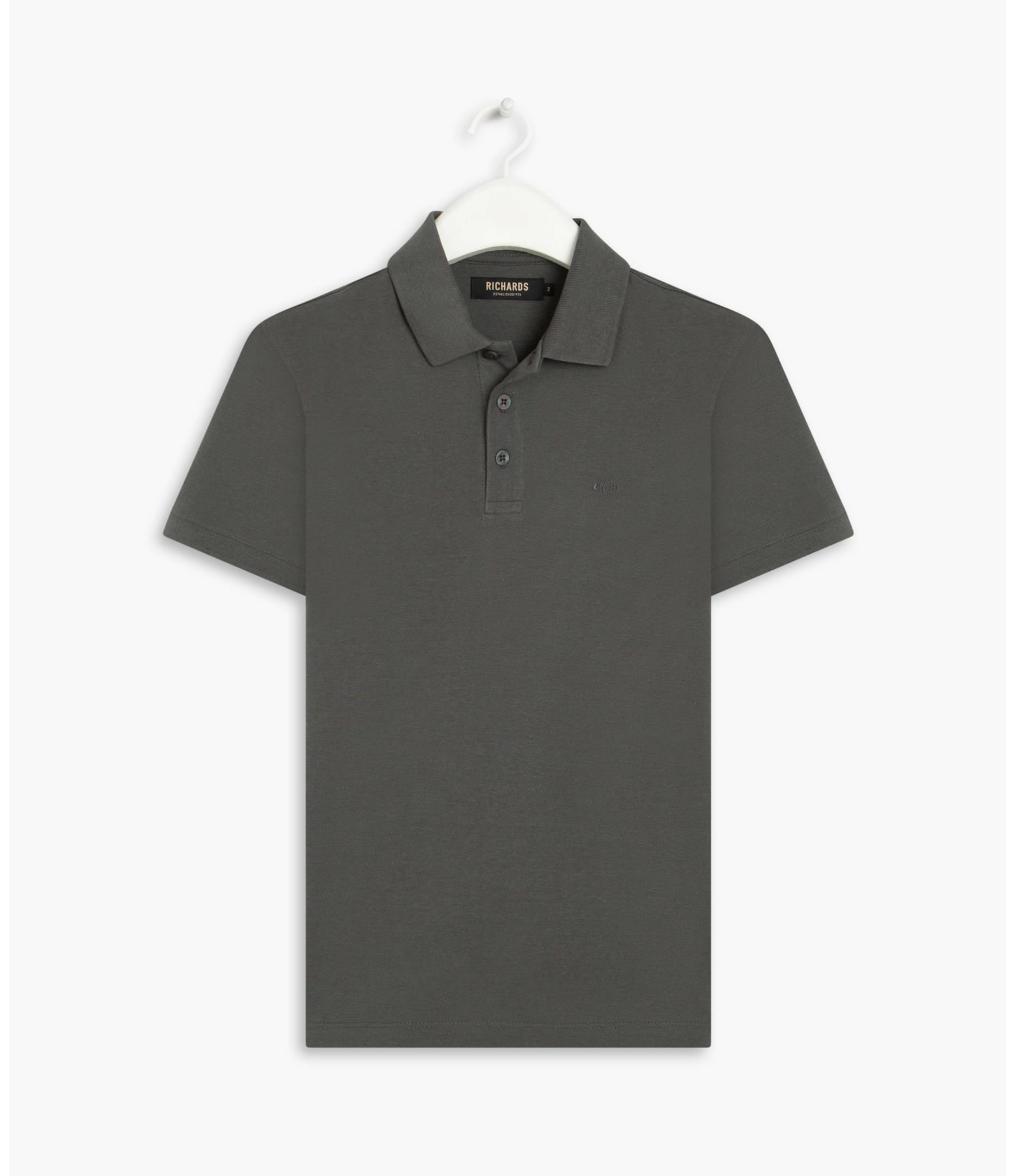 Polo Piquet Mescla Básica m Chumbo Mescla